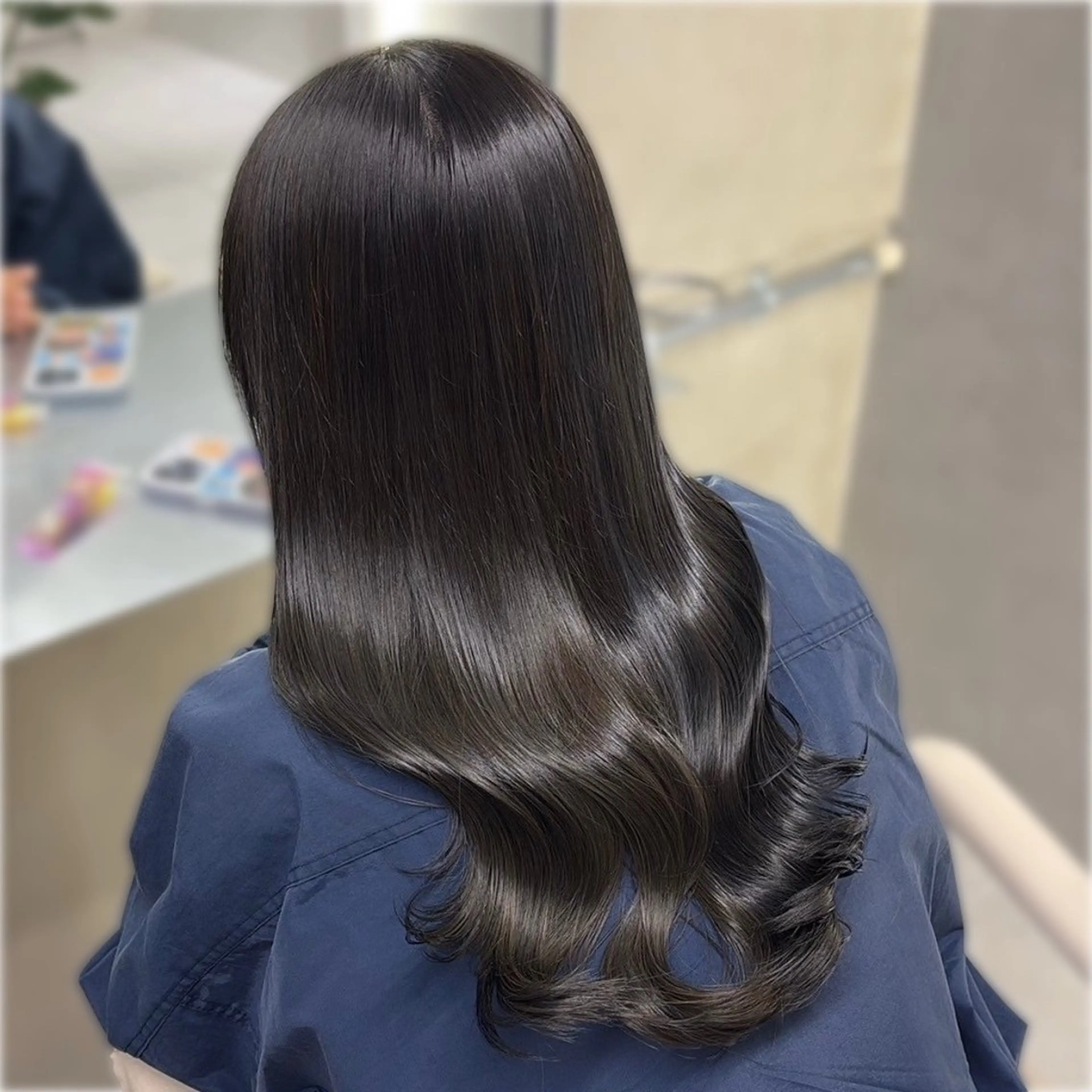 ロング ヘアカラー トリートメント 阿倍野/髪質改善 /縮毛矯正/坪田幸広のヘアスタイル