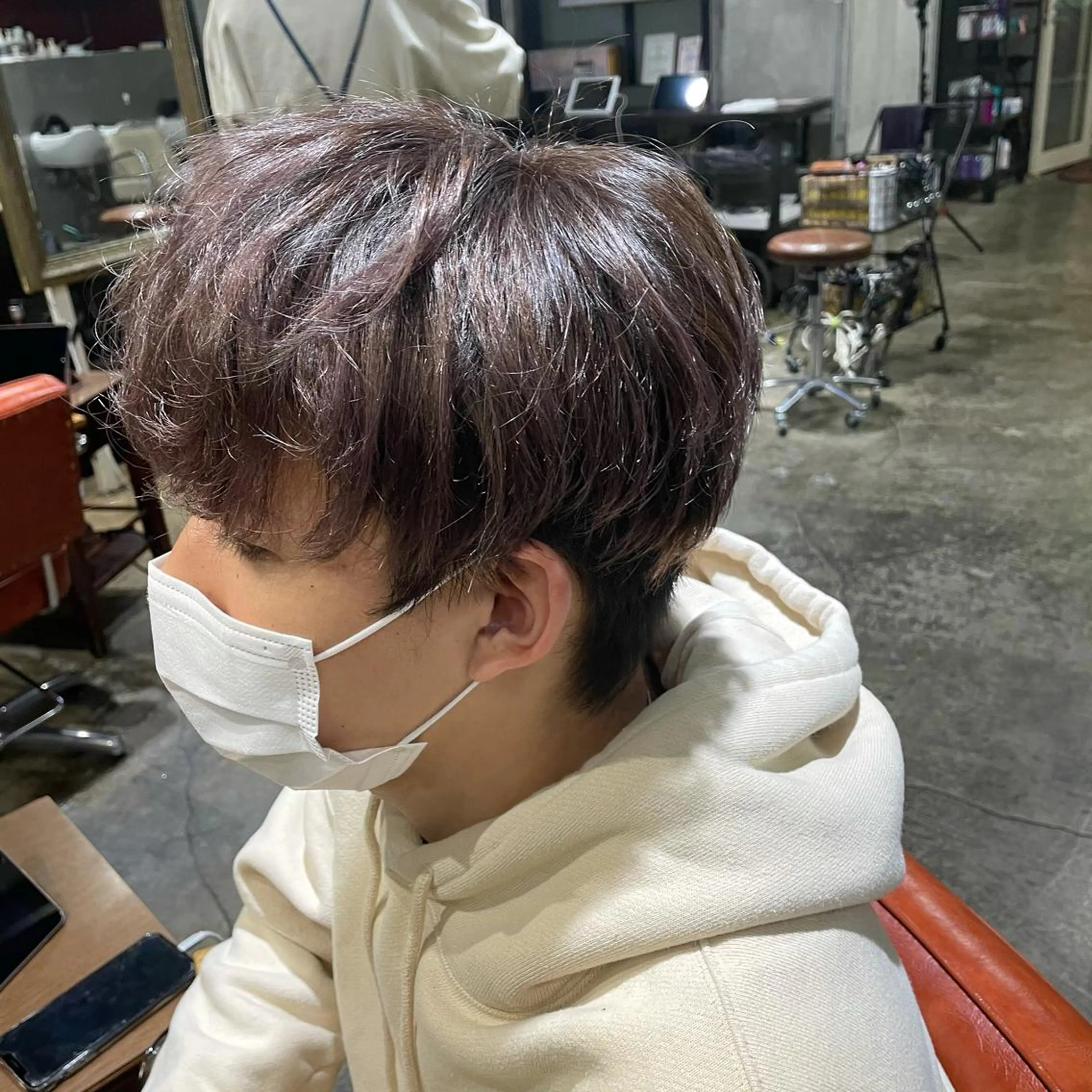 ショート カラー ヘアアレンジ メンズ メンズブリーチ ブリーチ パープルカラー ボブヘアカット Rikapi❤️のヘアスタイル