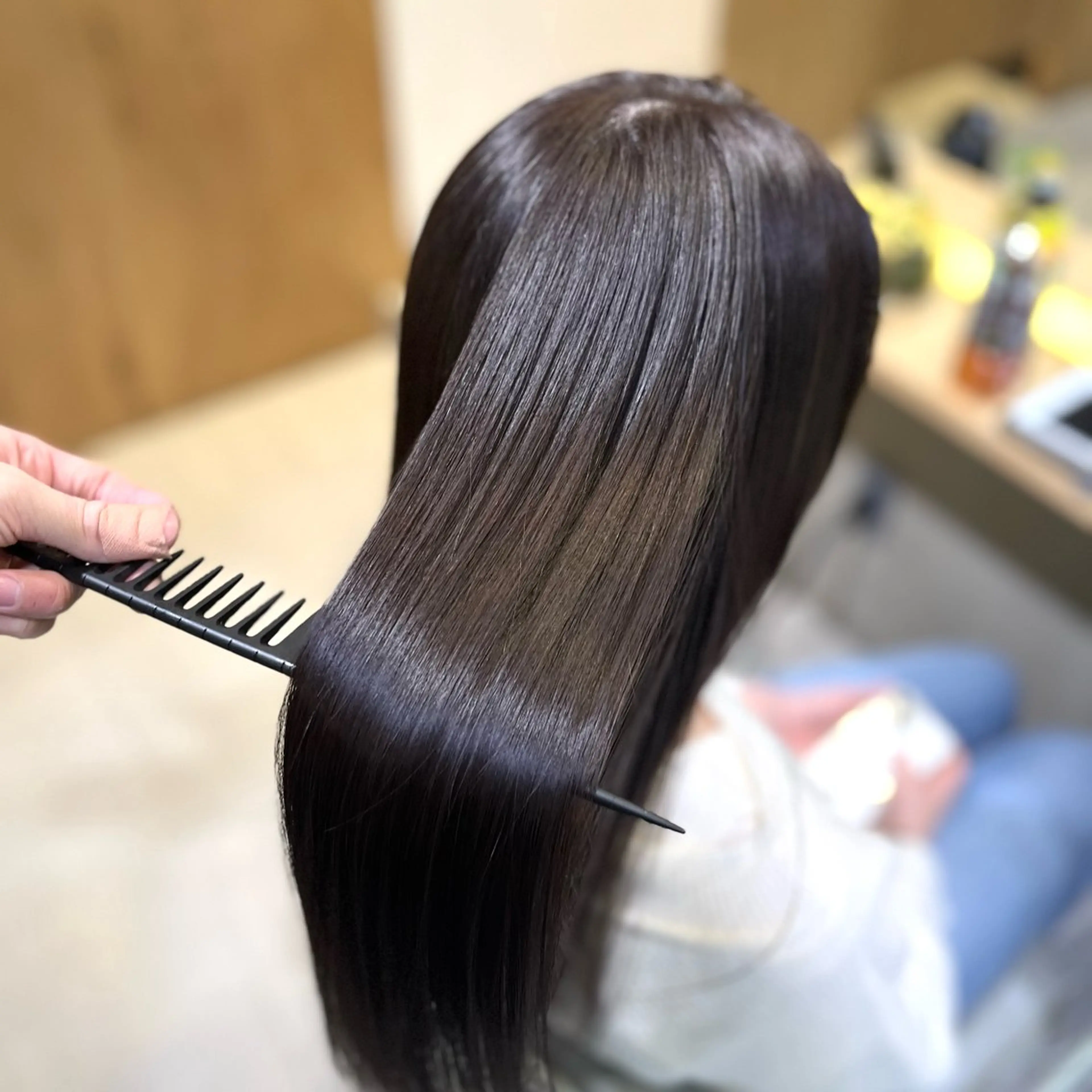 ロング カラー アッシュ オリーブカラー 髪質改善 トリートメント 髪質改善/ケアカラー /梅田✨ RIKUのヘアスタイル