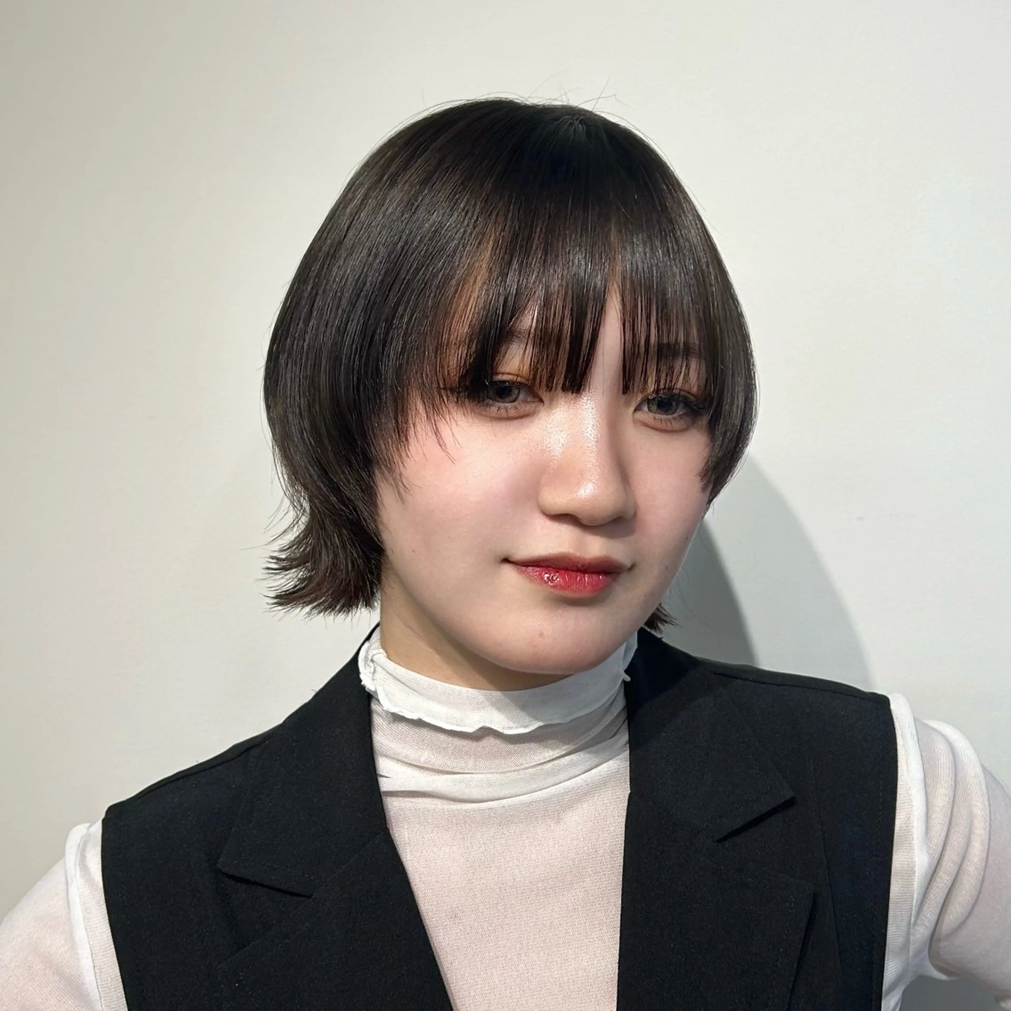 ショート カット トリートメント 新潟/万代/レイヤー 韓国風/明間未来のヘアスタイル