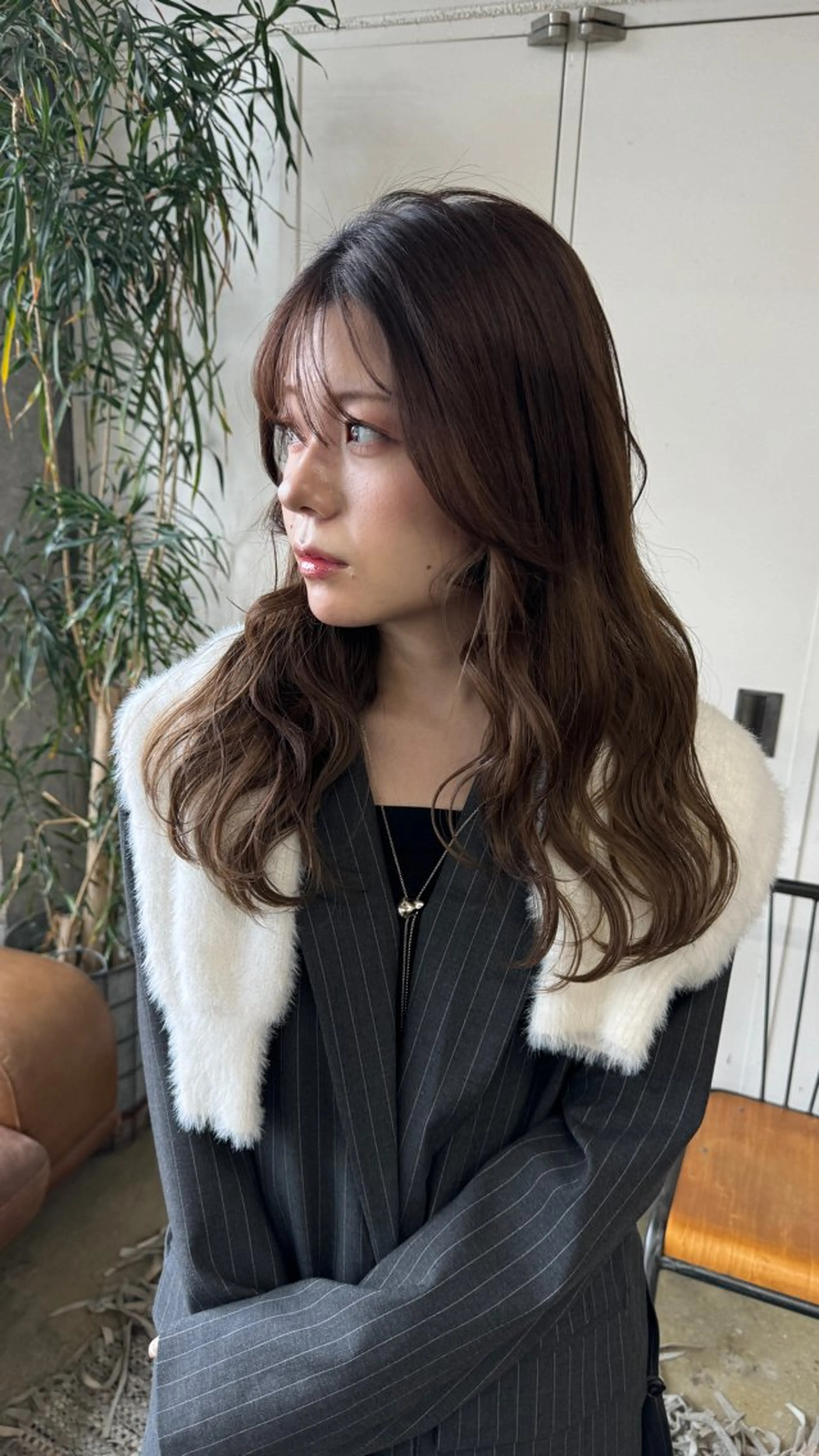 ロング カラー ヘアカラー ヘアセット 森田遥奈/透明感カラ ー/似合わせカットのヘアスタイル