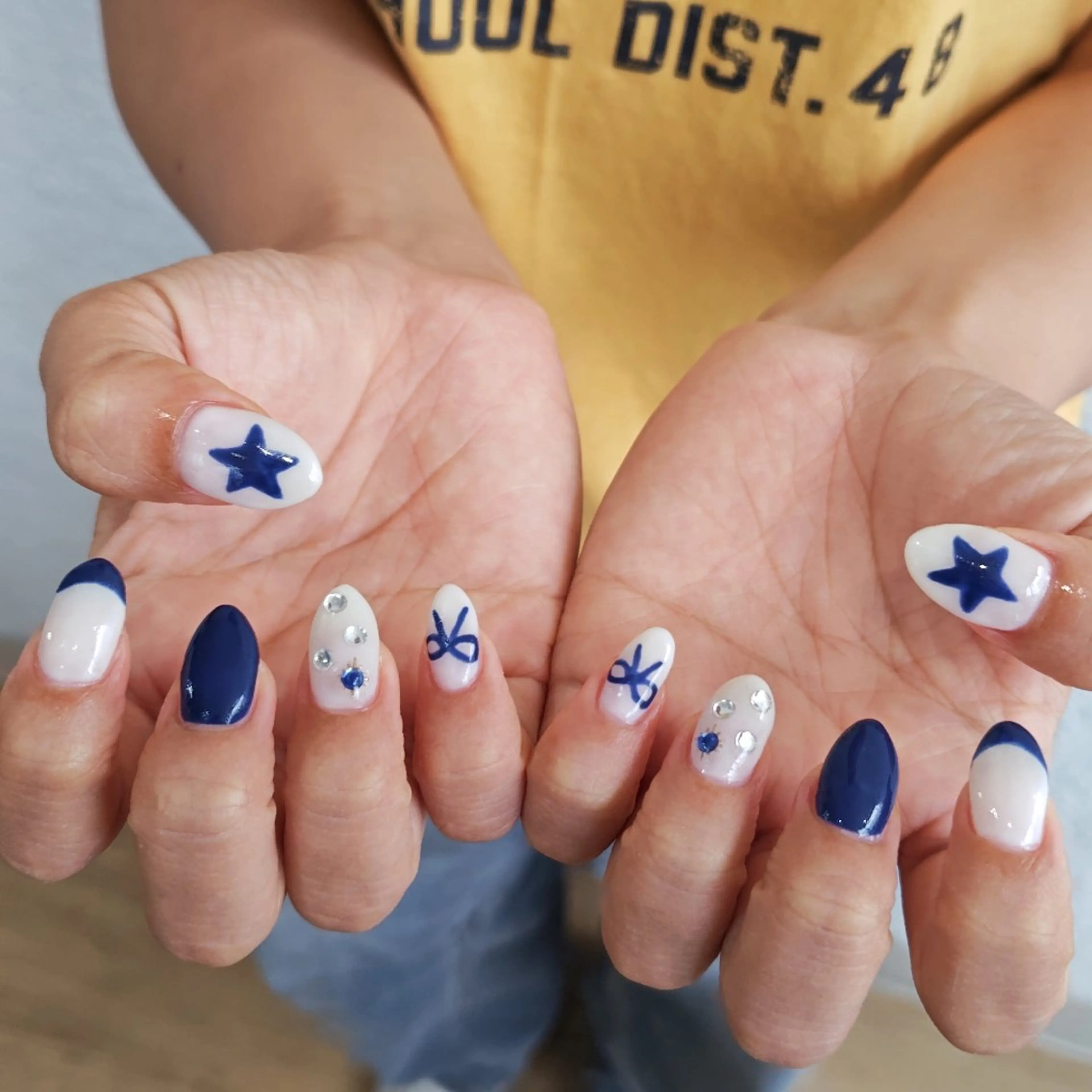 ネイル フレンチネイル リボン 夏ネイル ハンドネイル felicita服部店所属・felicita fumi♡のネイルデザイン