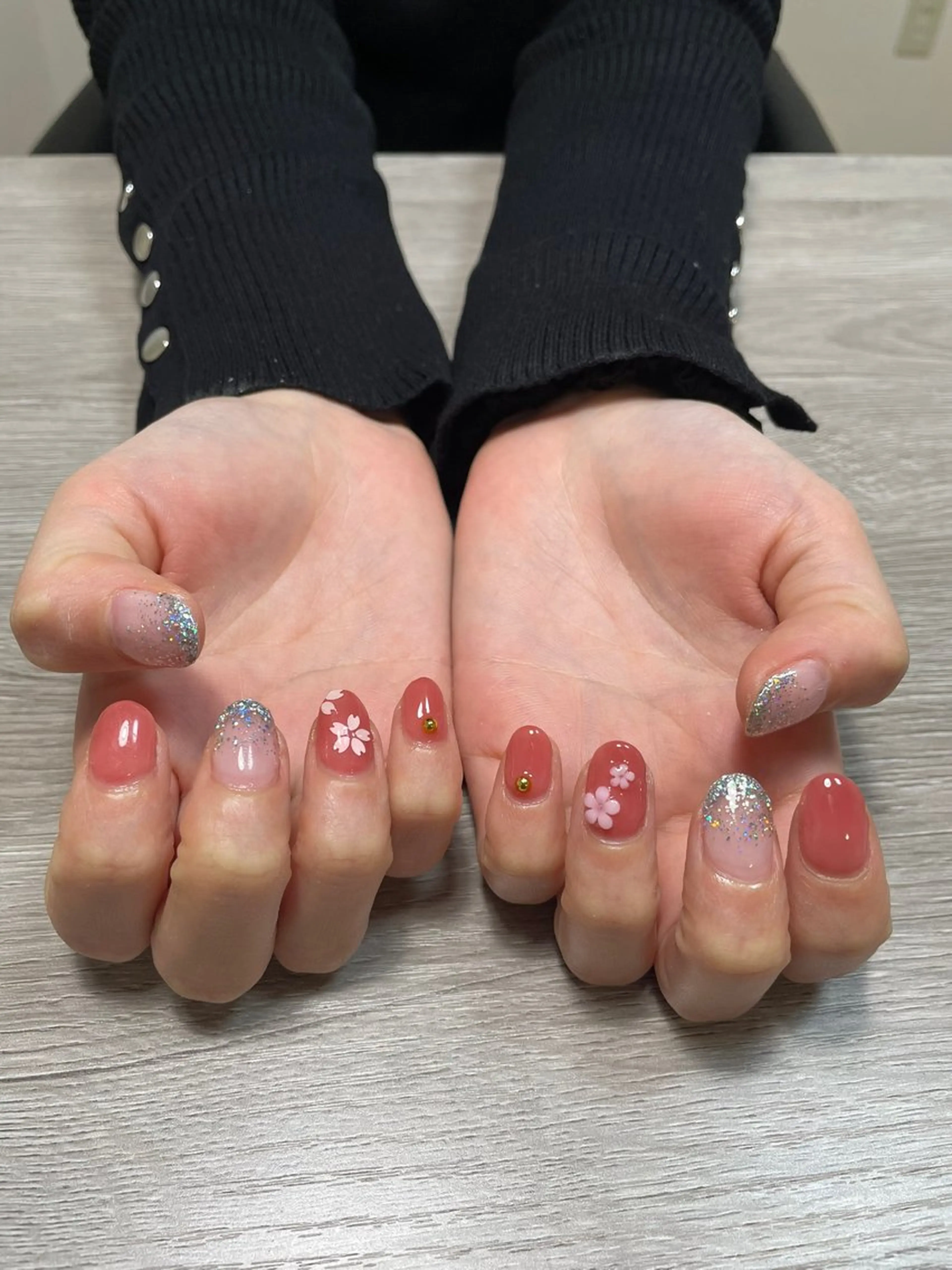 ネイル 桜ネイル 春ネイル 【大阪住吉】ぽんた ネイル（KAZU）のネイルデザイン