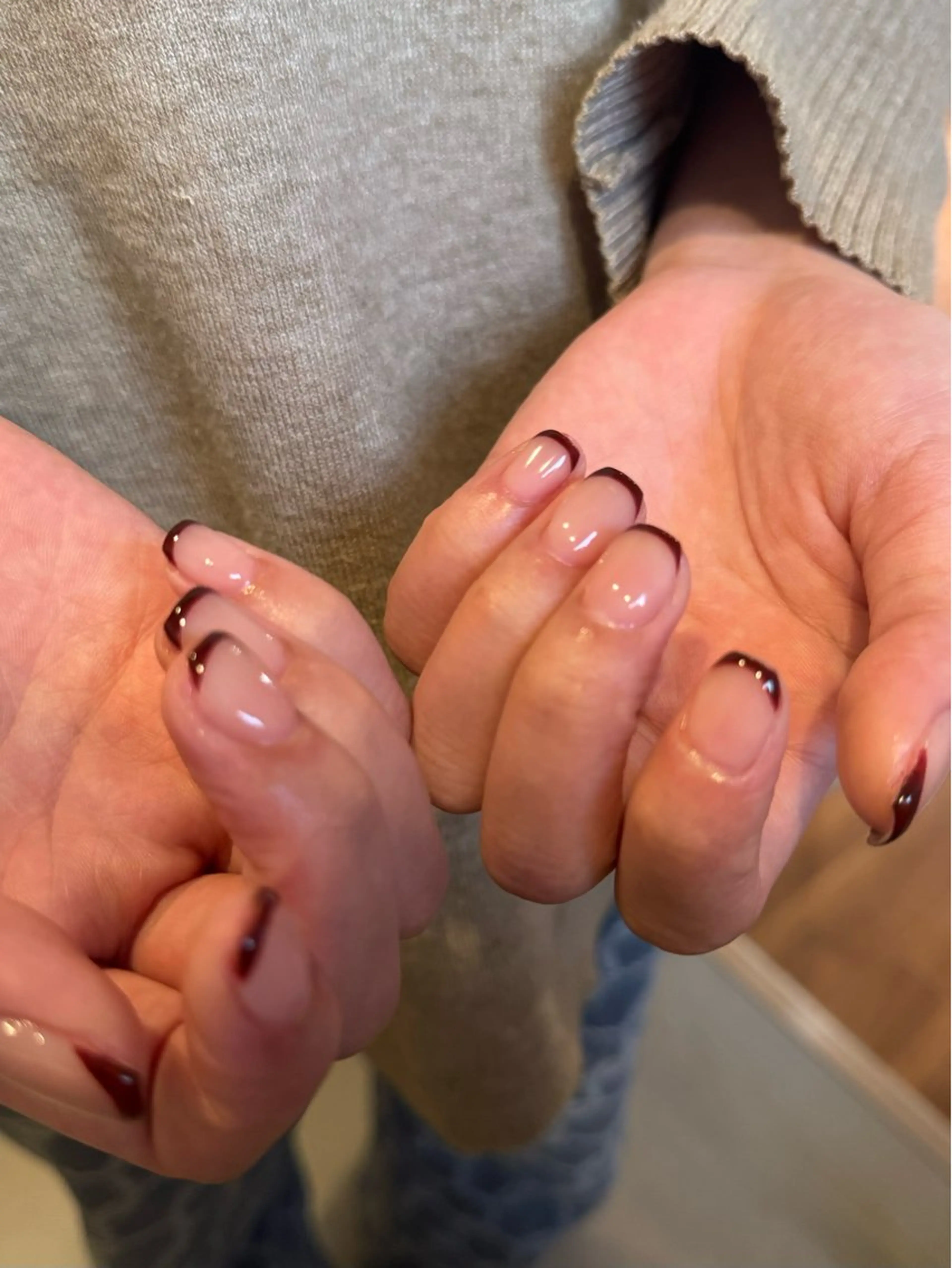 ネイル フレンチネイル ショートネイル Yu_me(ユーミー)所属・Yu_me fuukaのネイルデザイン