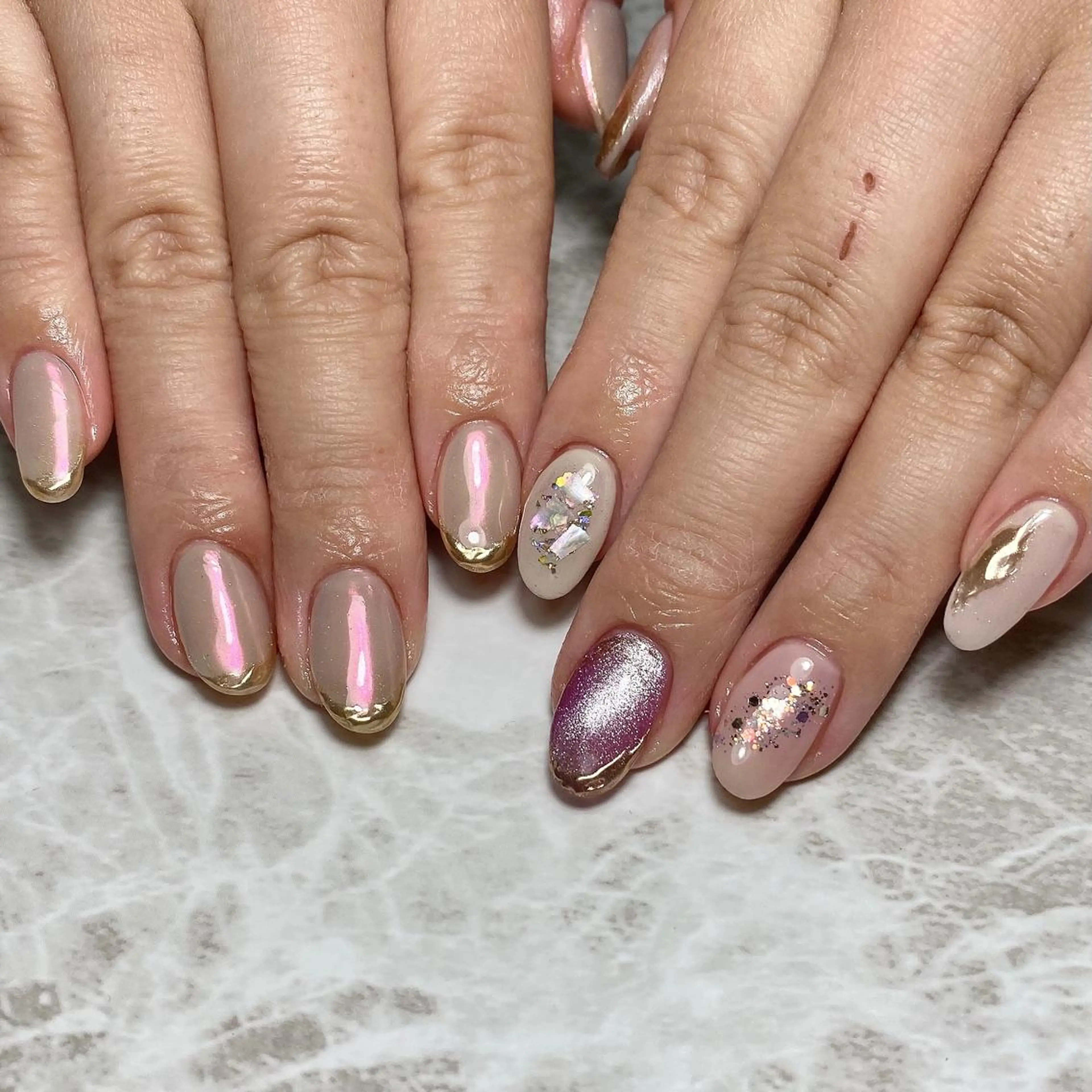 ネイル ジェルネイル マグネットネイル しば まなみのネイルデザイン