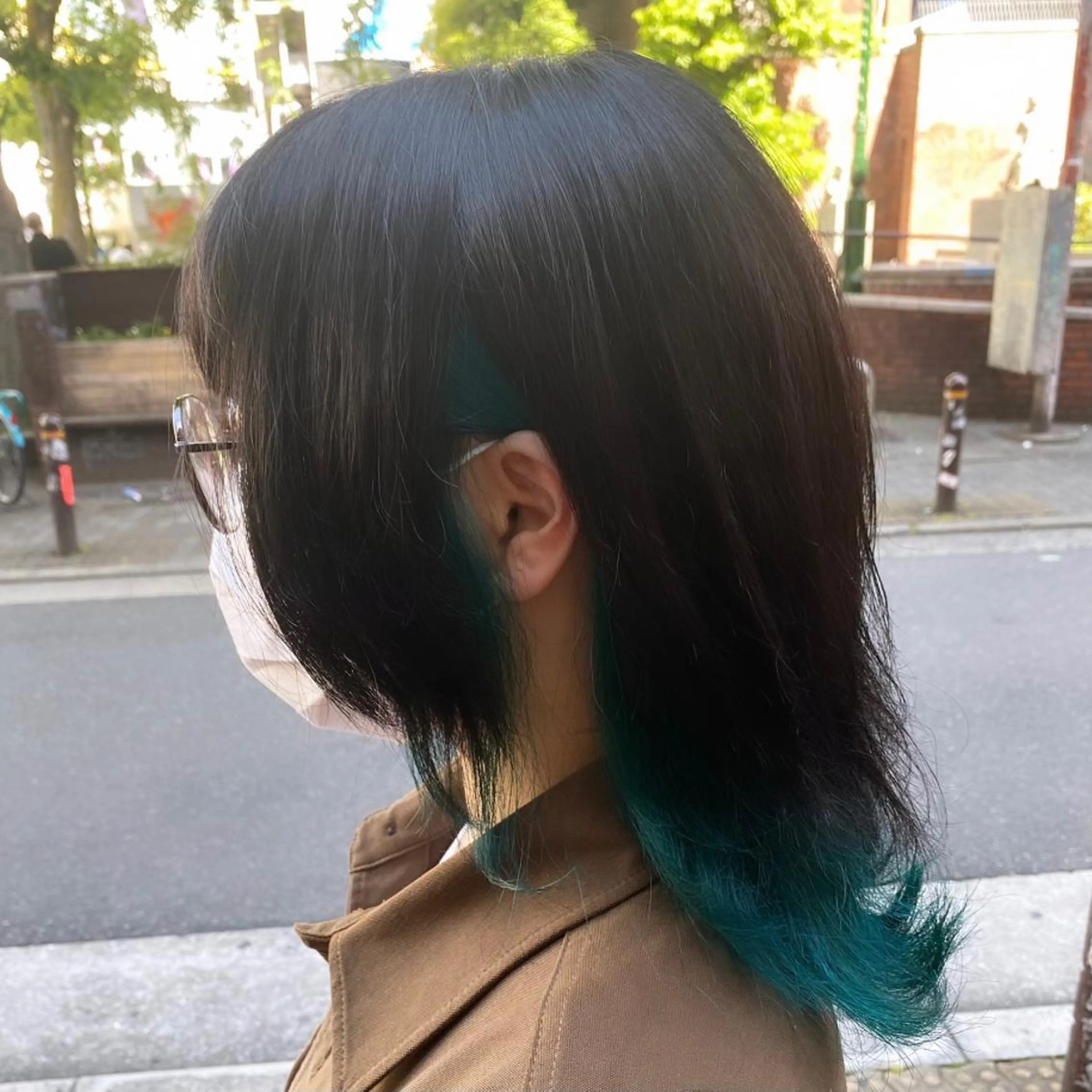 ミディアム カラー メンズ メンズインナーカラー インナーカラー 熊谷ウルフ・レイヤー あゆむのヘアスタイル