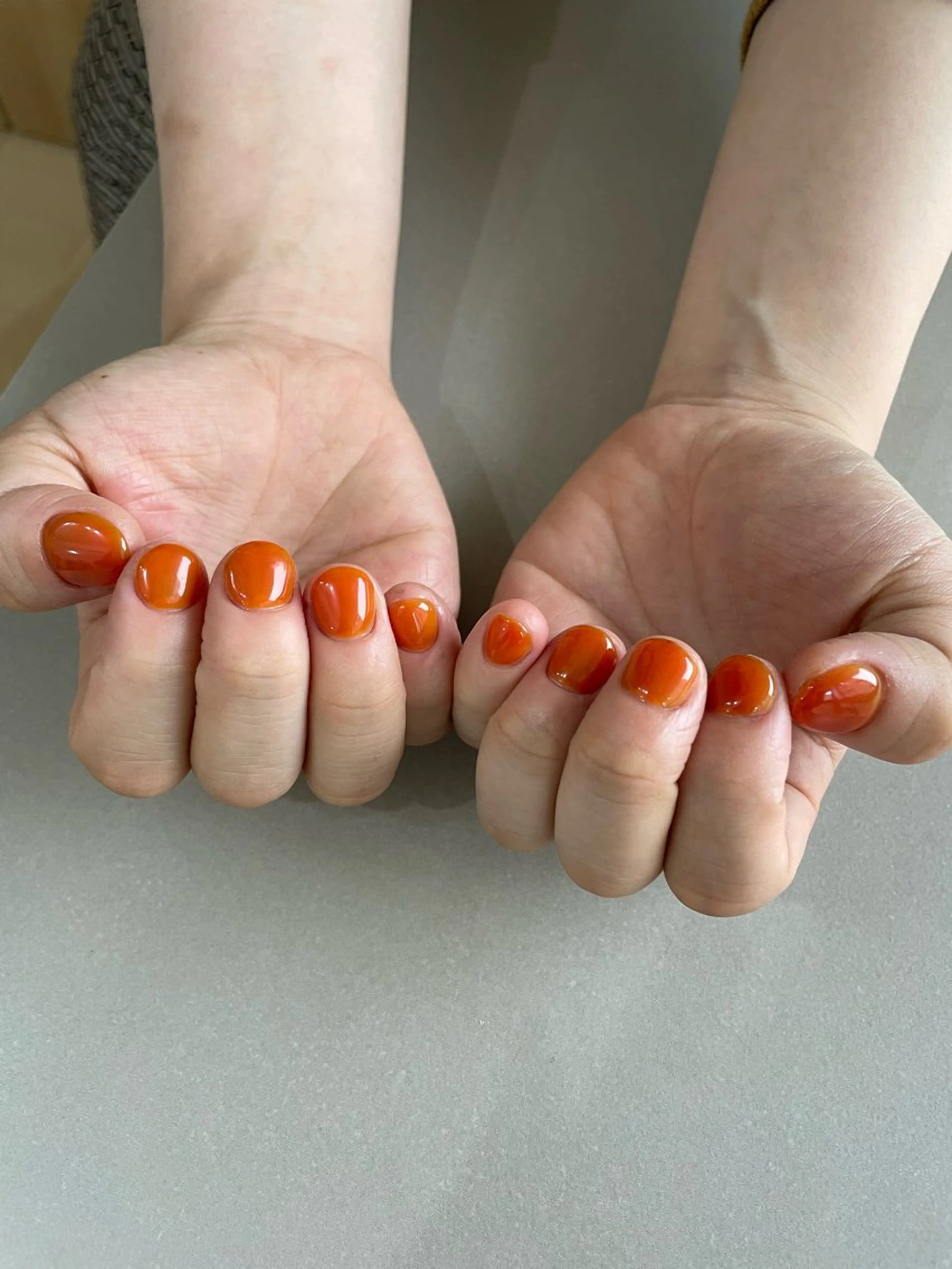 ネイル オレンジ ハンドネイル HARUKA ネイリスト福岡/薬院のネイルデザイン