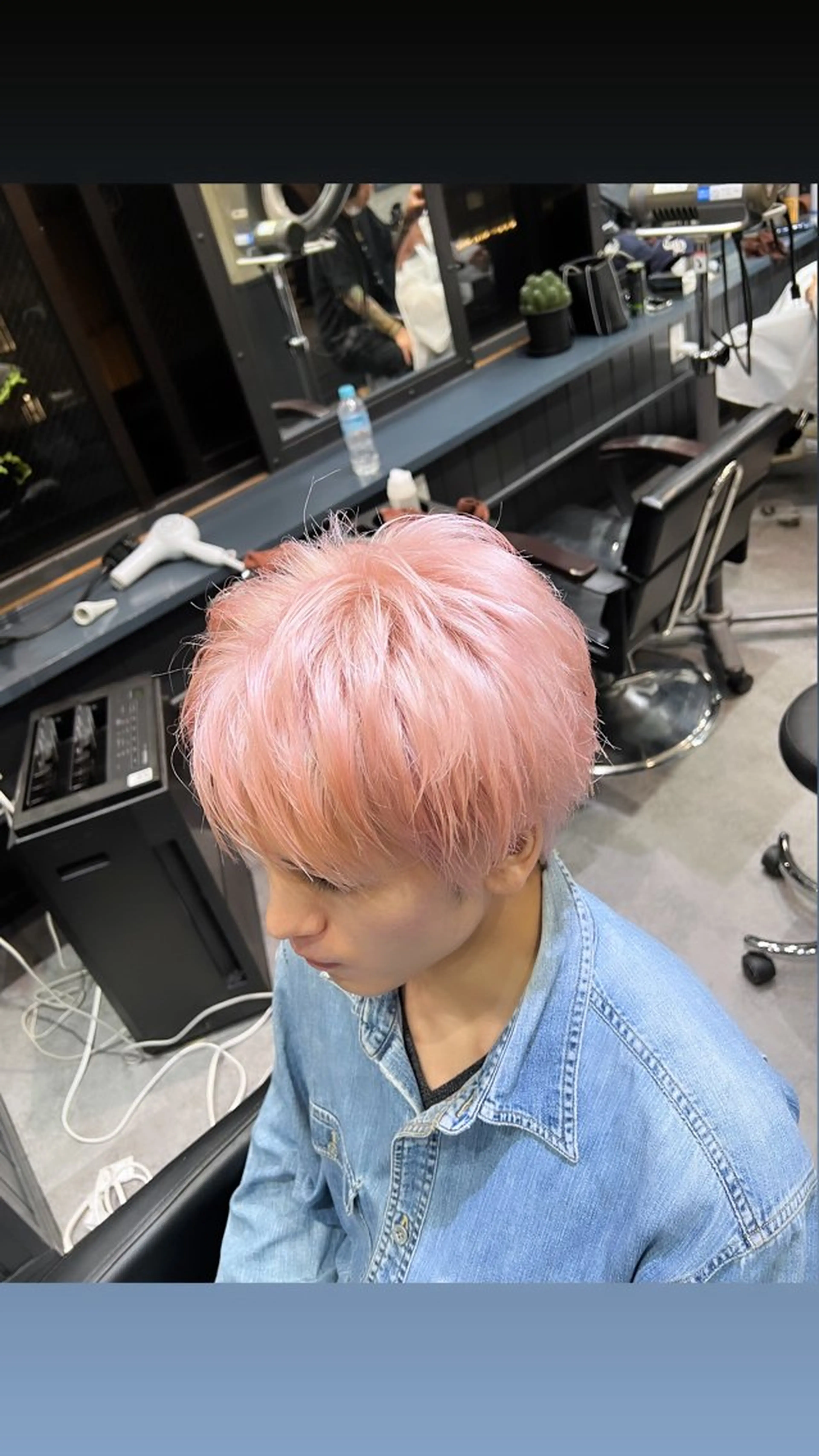 ショート カラー メンズ メンズウルフカット ピンクカラー ホワイトピンク ショートヘア ウルフカット カット ヘアカラー トリートメント ヘッドスパ ヘアセット LIBER所属・❇️メンズ特化❇️ 渋谷/花澤のヘアスタイル