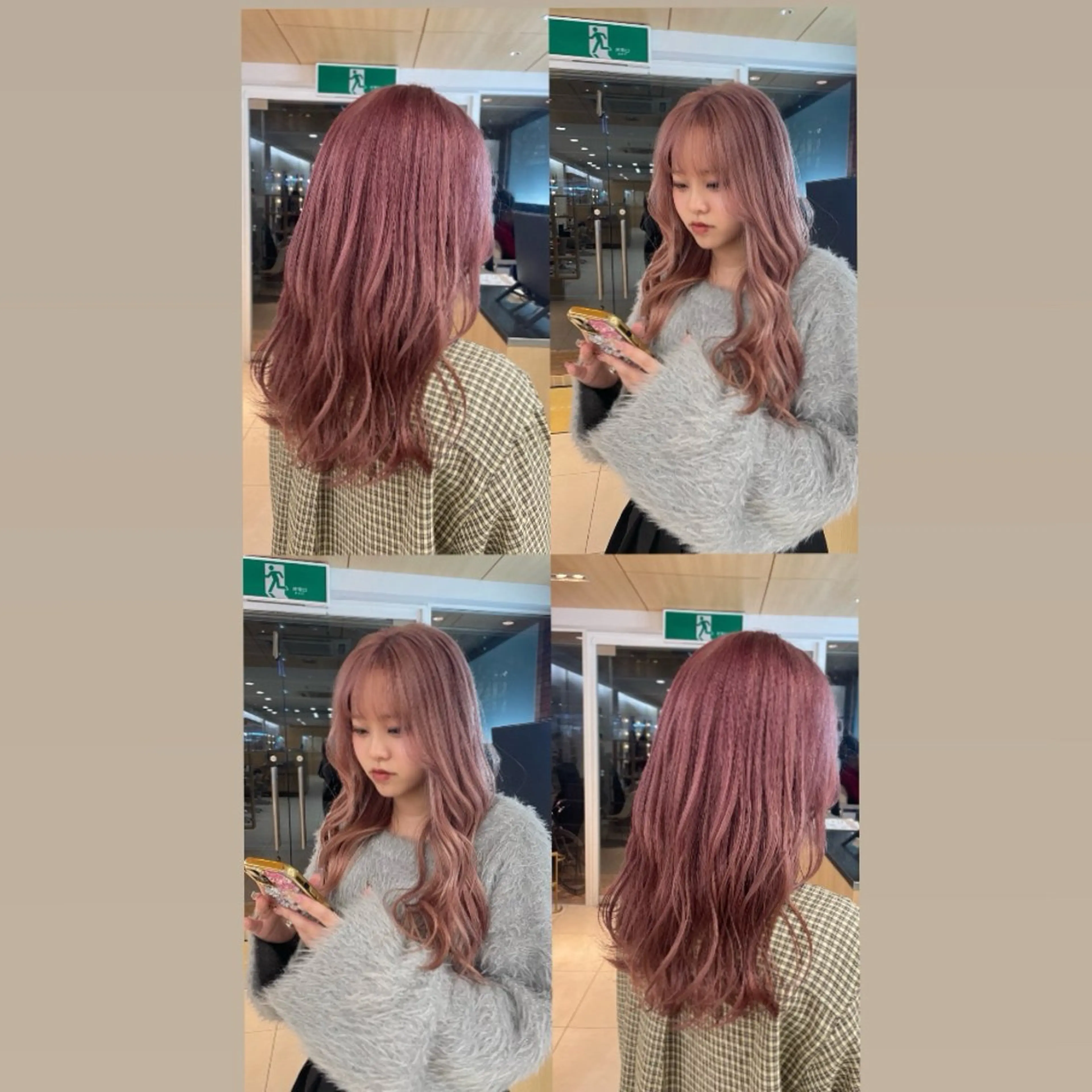 セミロング ヘアカラー ❤︎韓国レイヤー❤︎ アカリのヘアスタイル