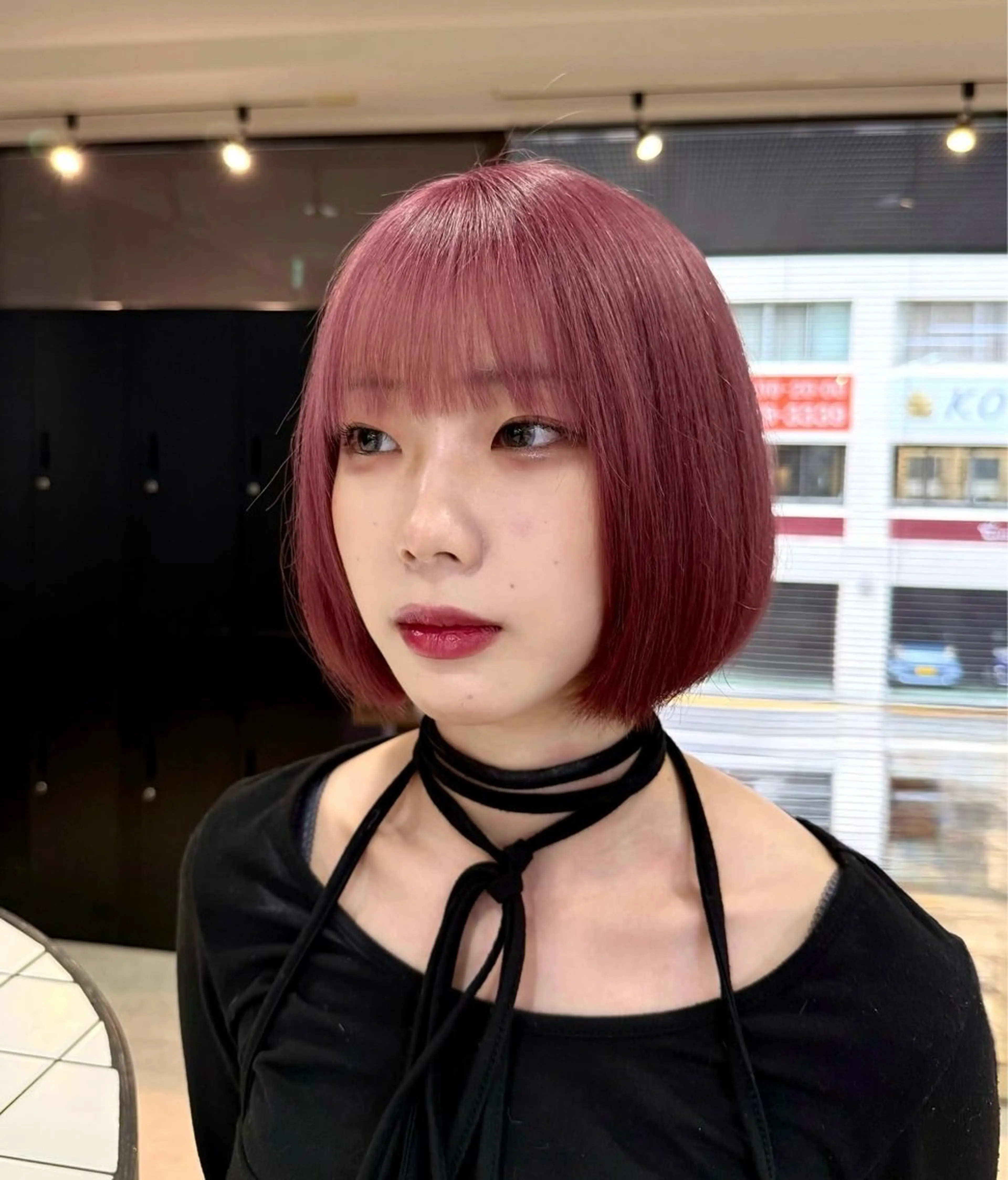 ミディアム カラー ベージュカラー ブリーチ ピンクカラー ピンクベージュ 宮嶋 蓮のヘアスタイル