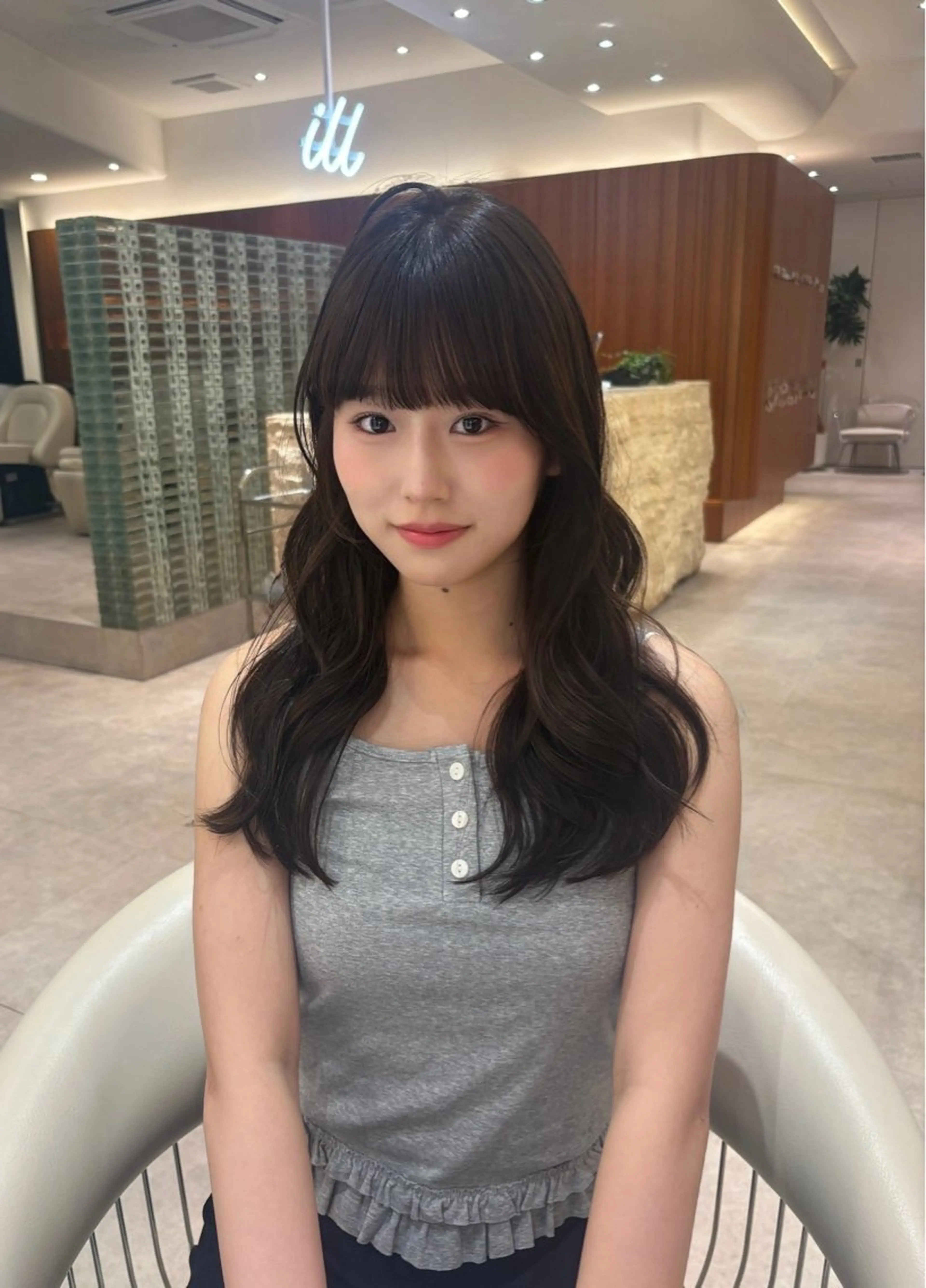 ロング カット ヘアカラー 渋谷/韓国レイヤー 顔まわり特化マサキのヘアスタイル