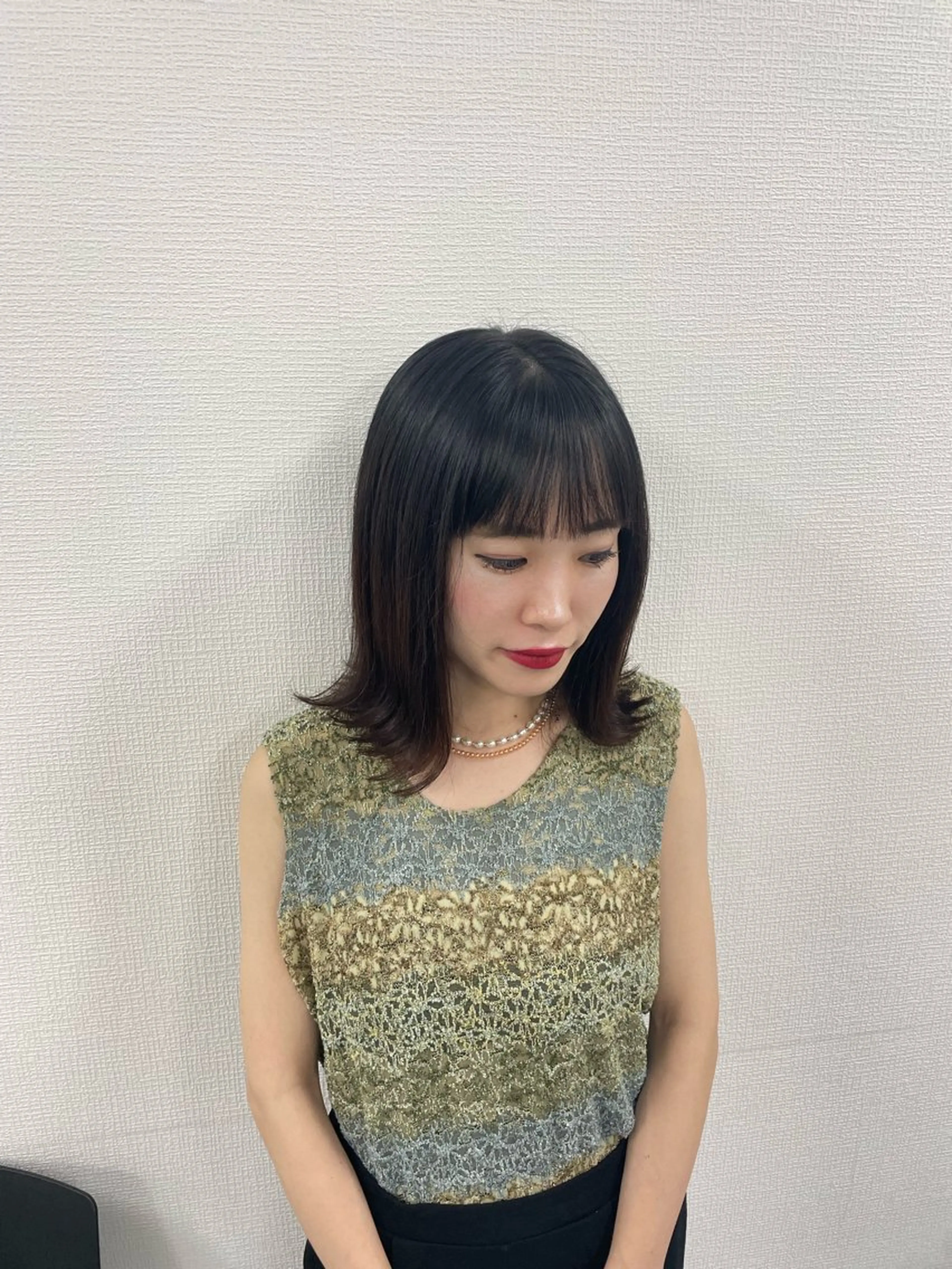 セミロング 中韓レイヤー/ ブラウン🤎はやとのヘアスタイル