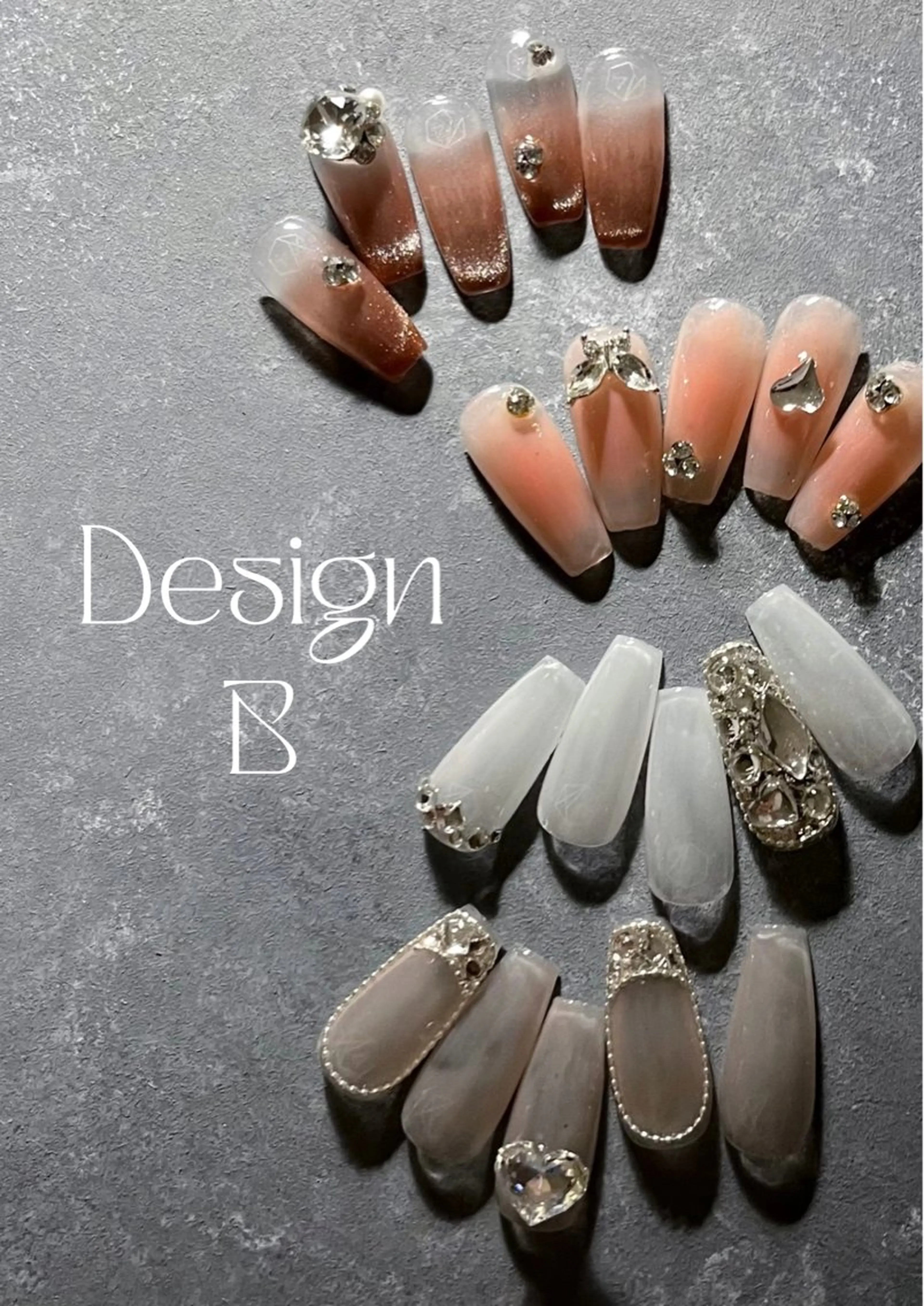 ネイル キラキラネイル マグネットネイル スカルプネイル ワンホンネイル nine.🦋 YUKOのネイルデザイン