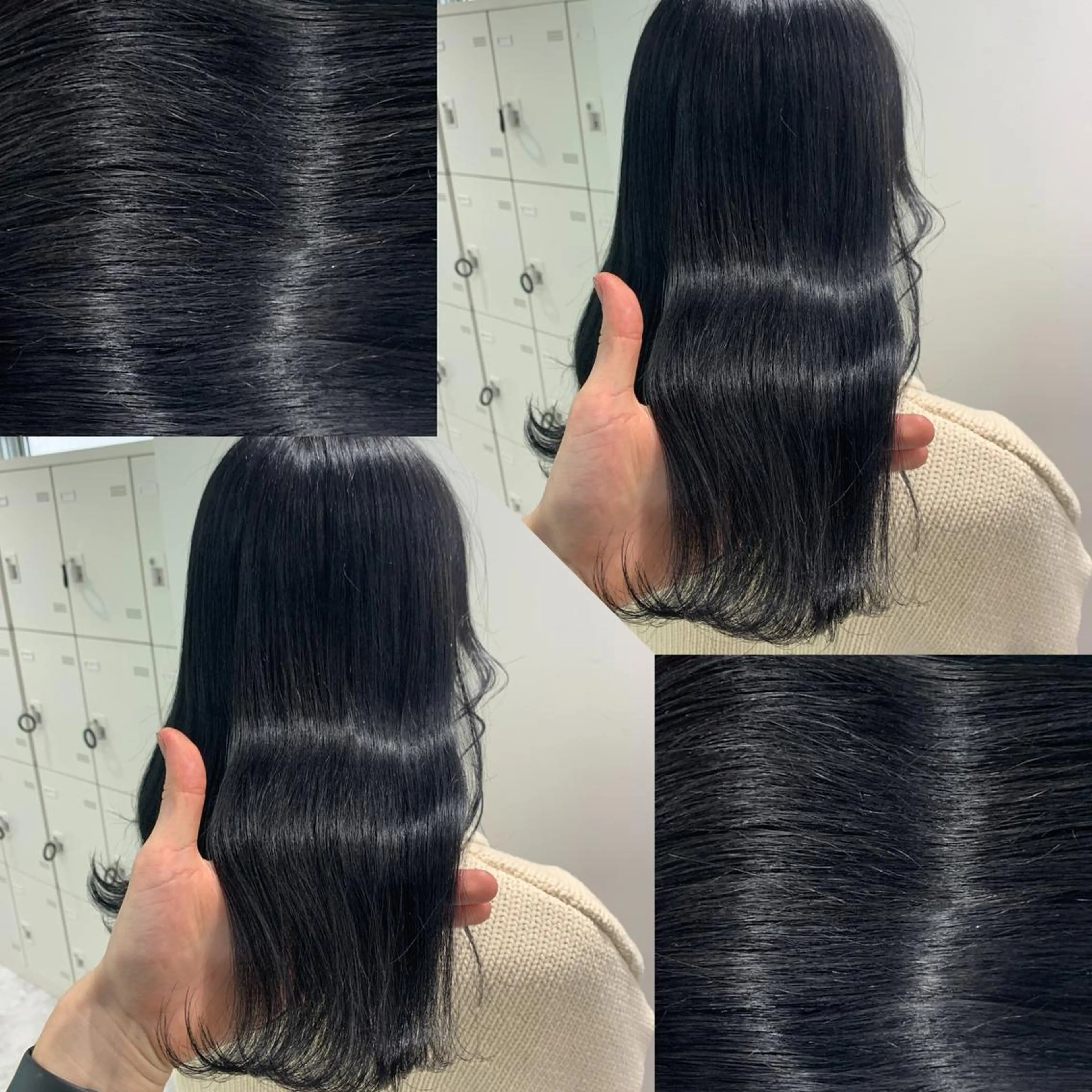 ミディアム カラー パーマ ヘアアレンジ ネイル マツエク・マツパ 韓国風ベージュ🤎 赤みなし🌿横浜🤎のヘアスタイル