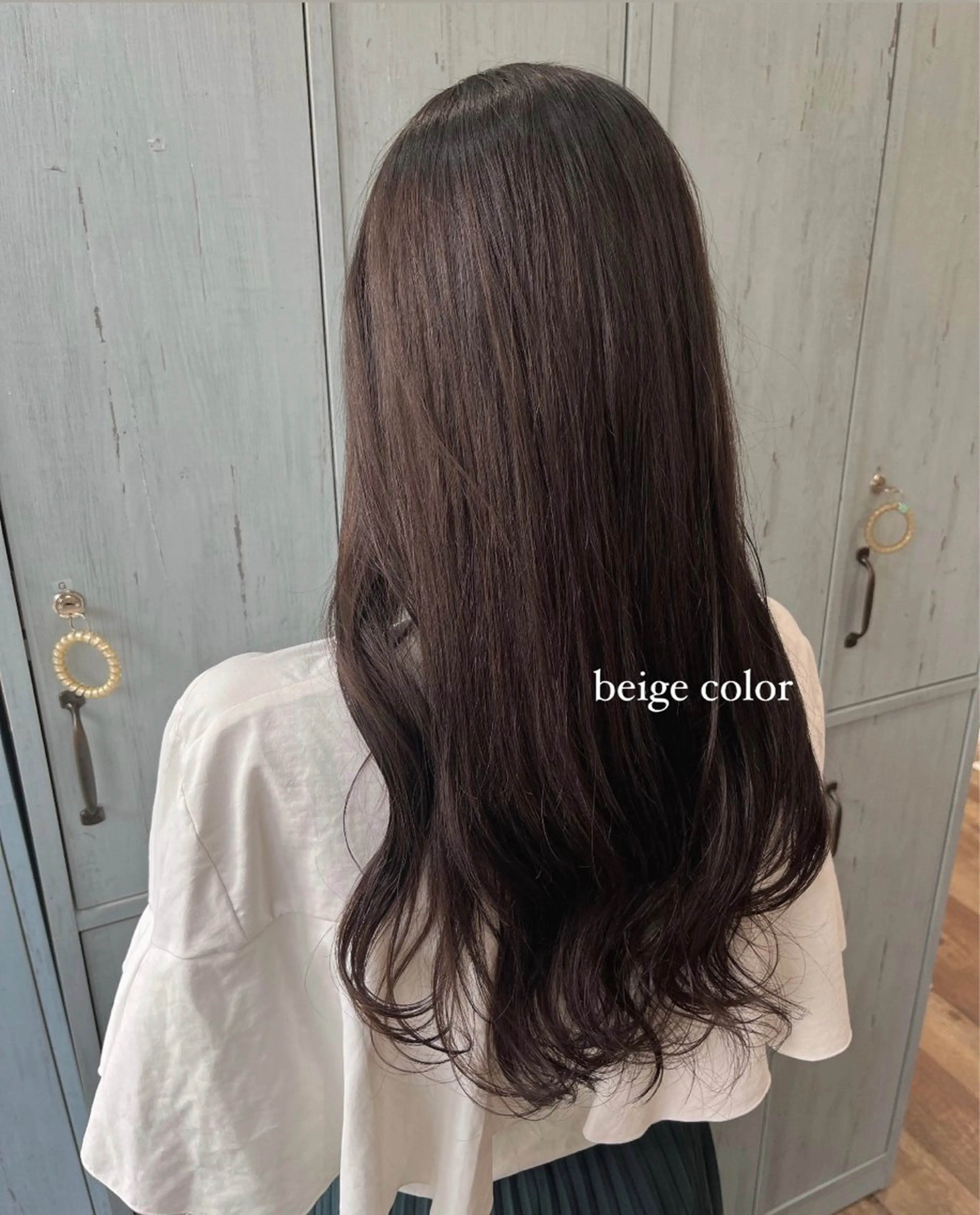 ロング カラー ベージュカラー 透明感カラー カット ヘアカラー トリートメント 透明感カラー／ 艶感カラー／RAMUのヘアスタイル