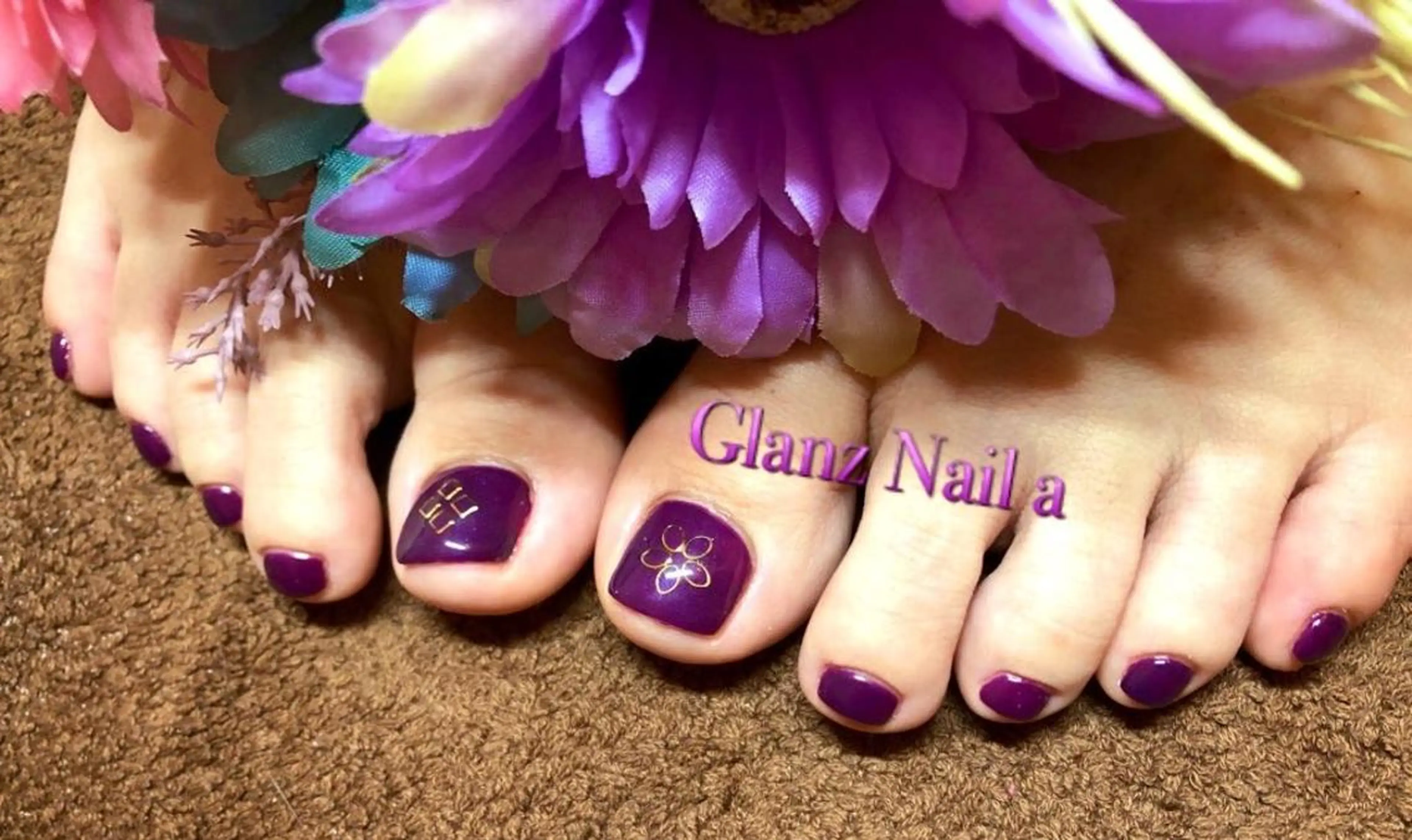 ネイル フットネイル シンプルネイル Glanz  Nail aのネイルデザイン