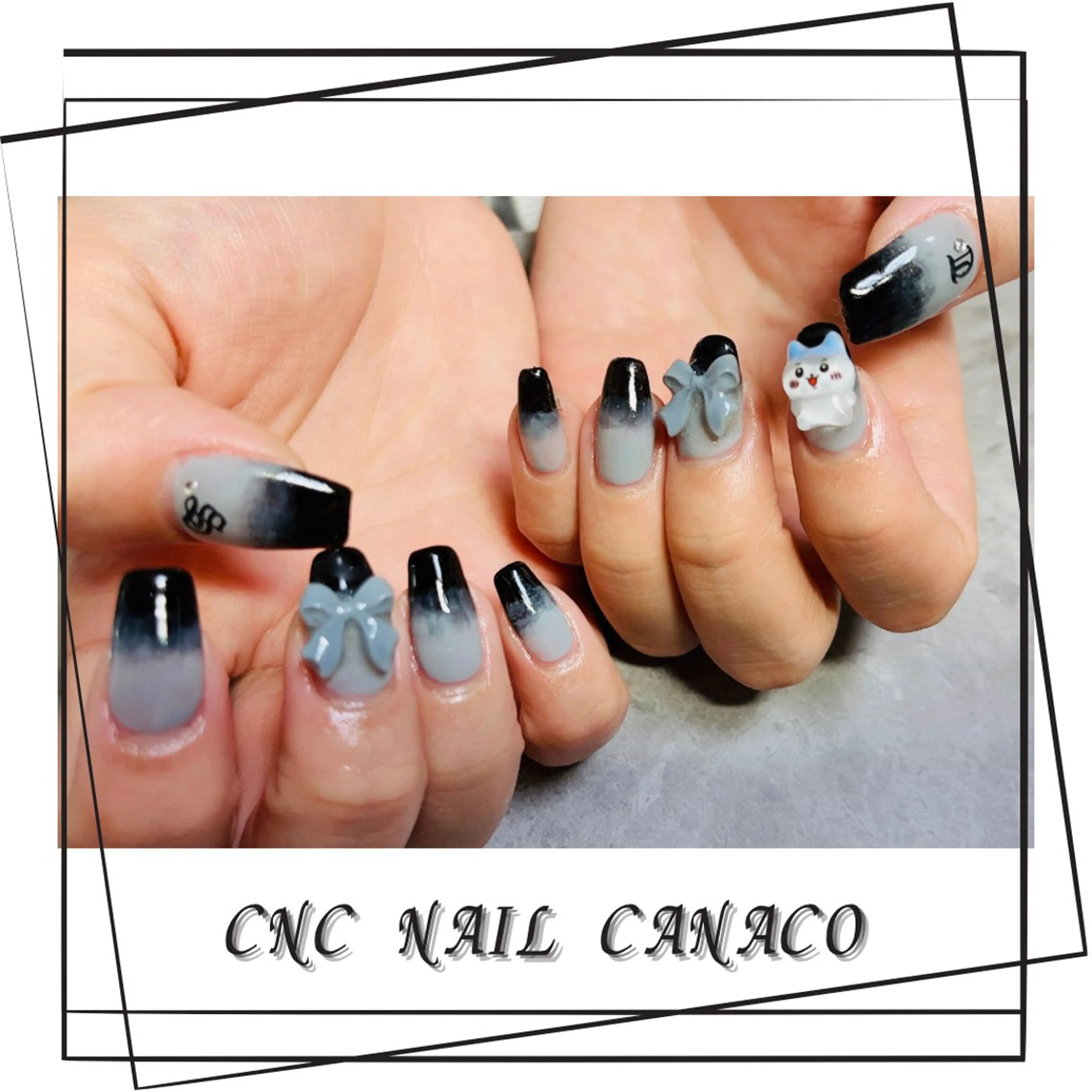 ネイル アートネイル メンズネイル 持ち込み リボン ハンドネイル ハンドケア Felice所属・ベテランネイル cnc  nailのネイルデザイン