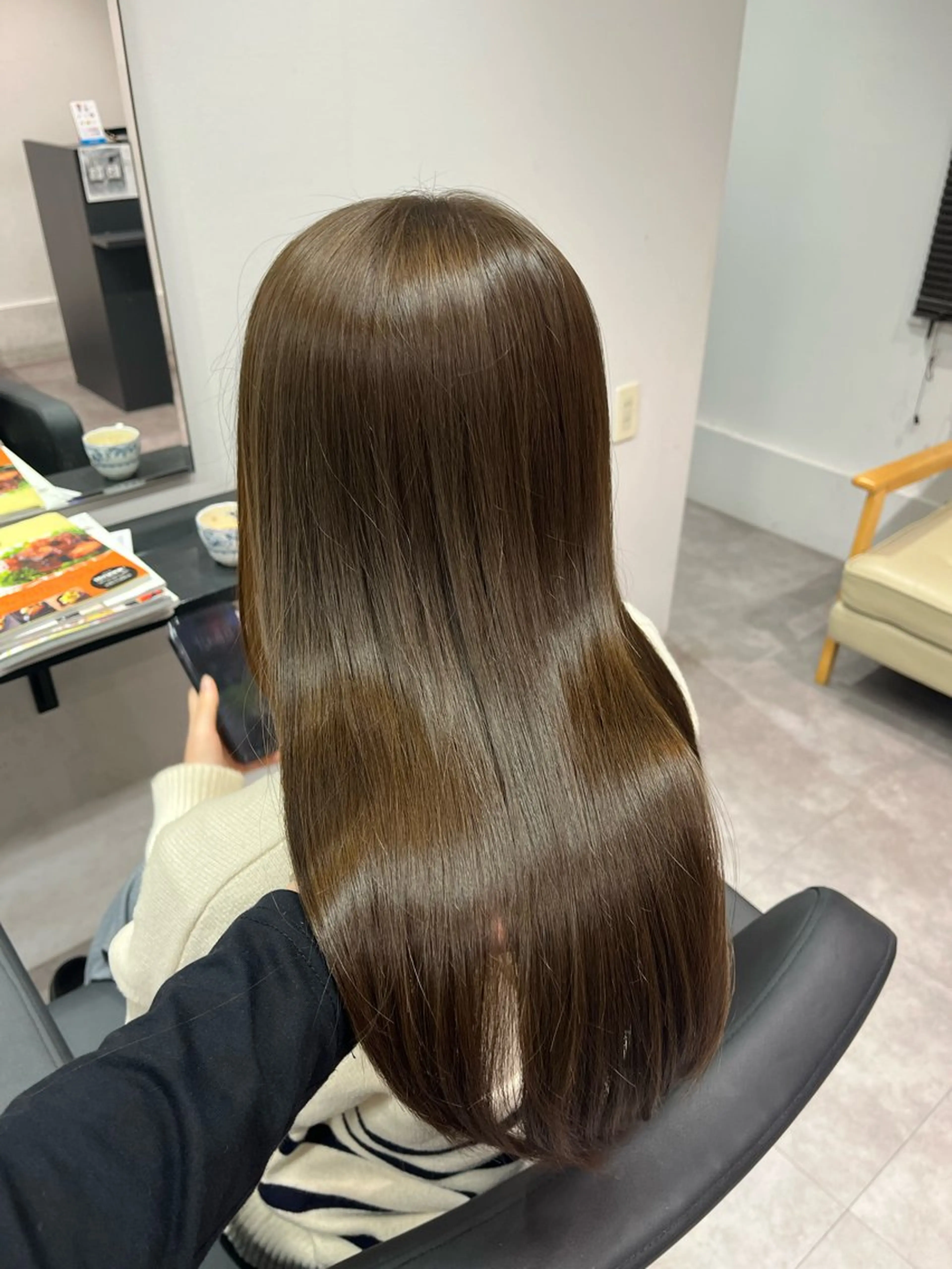 セミロング カラー 髪質改善 カット ヘアカラー トリートメント ヘッドスパ 庄内＊三国baron ANJUのヘアスタイル