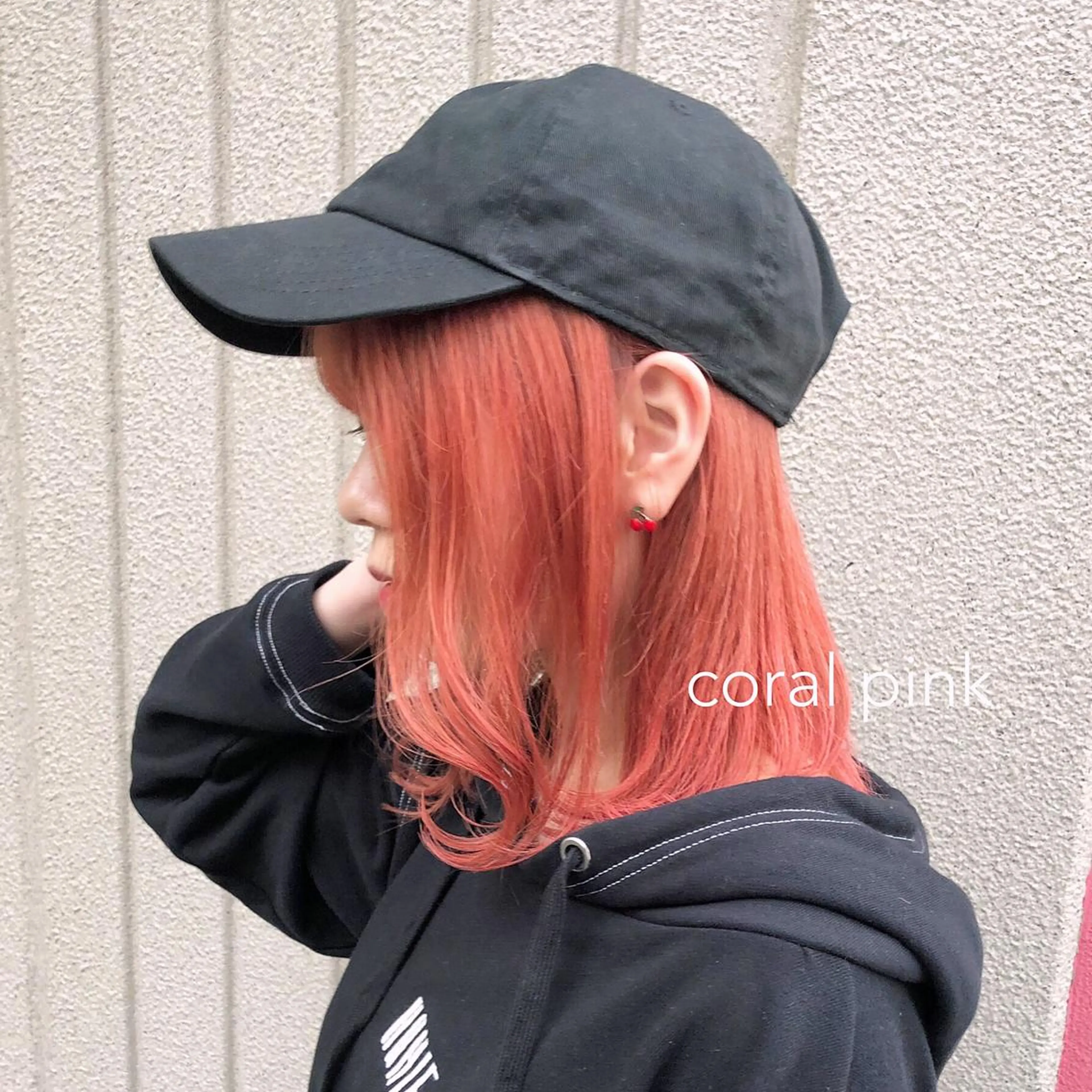 ミディアム カラー ピンクカラー HOLON池袋所属・ウルフカット ハッシュカット/七海のヘアスタイル