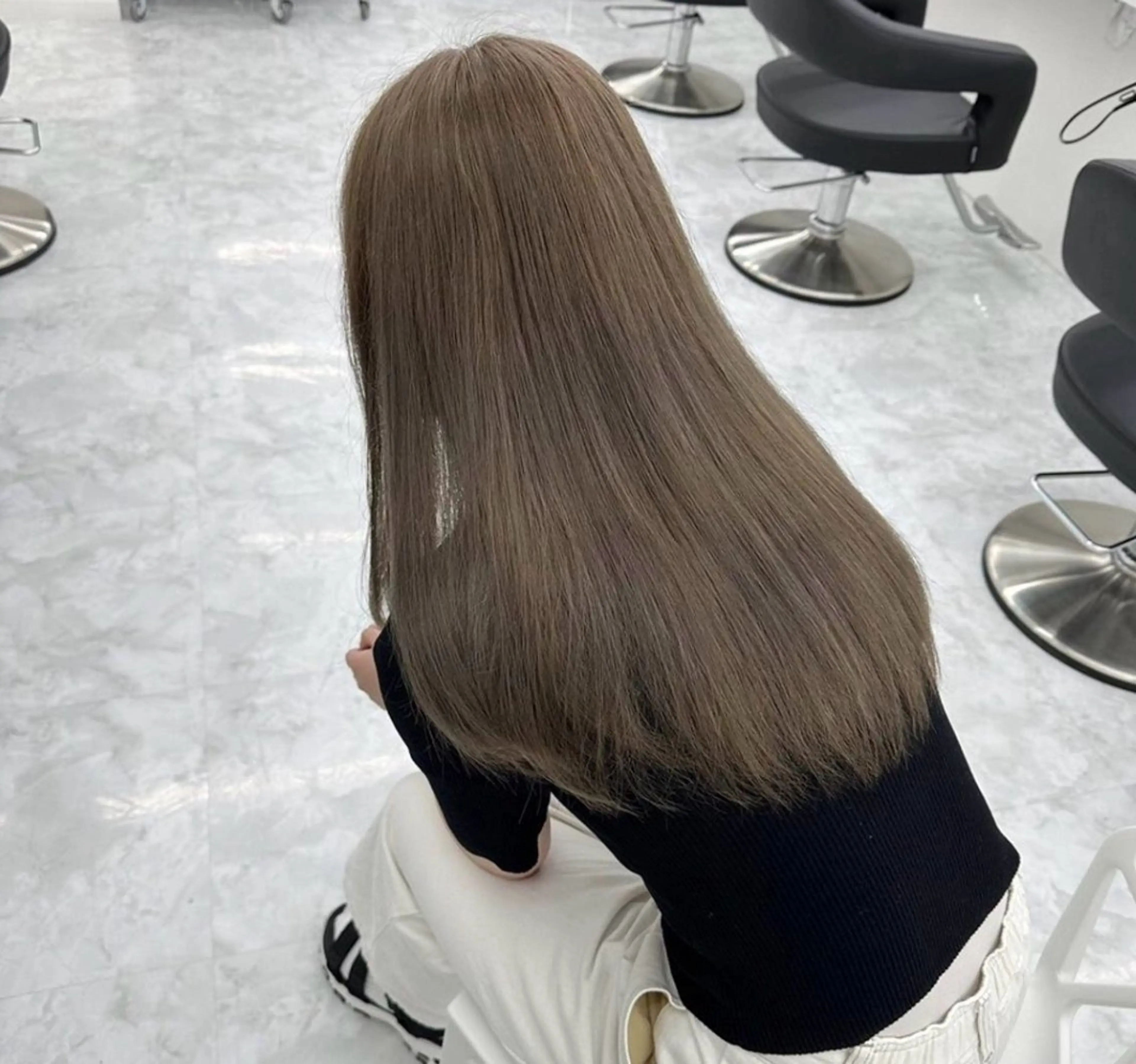 カラー ヘアカラー トリートメント 韓国ベージュ🪞艶 カラー/のヘアスタイル