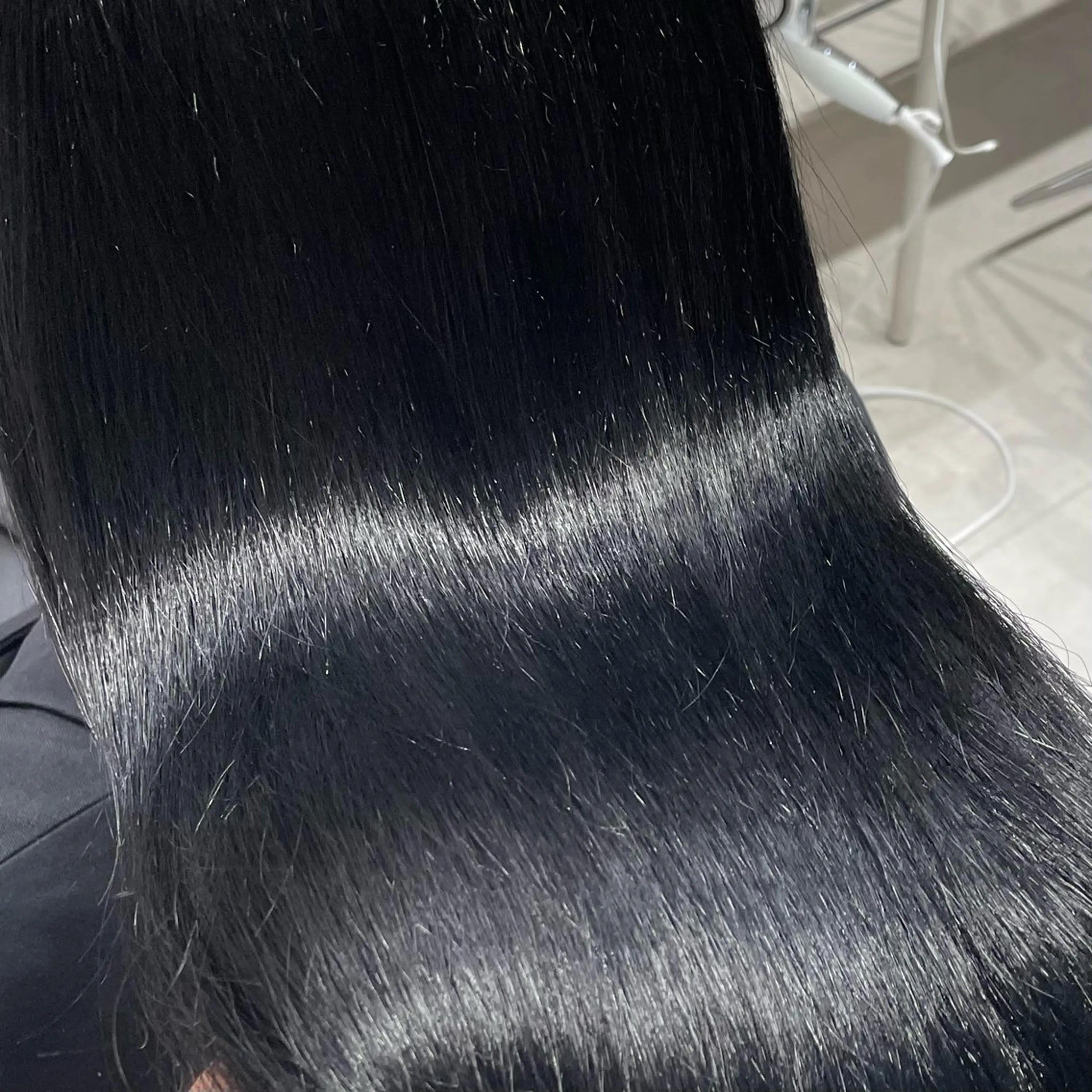 ロング カラー 黒髪 ブルーカラー ブルーブラック 🇰🇷韓国風くびれ ヘア🇰🇷中村優大のヘアスタイル