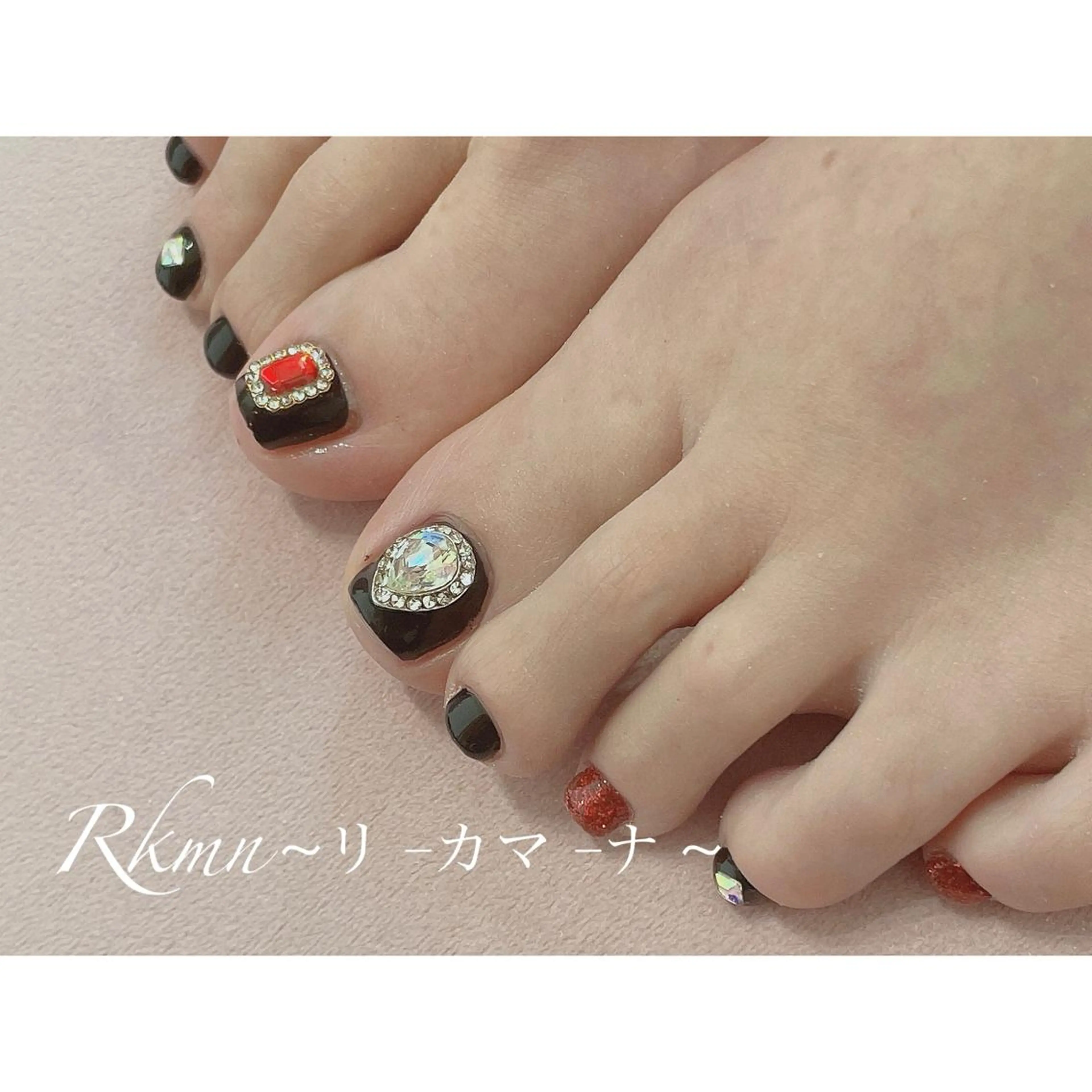 ネイル アートネイル フットネイル 春ネイル ハンドネイル フットネイル ハンドケア Rkmn ~リ-カマ-ナ~のネイルデザイン