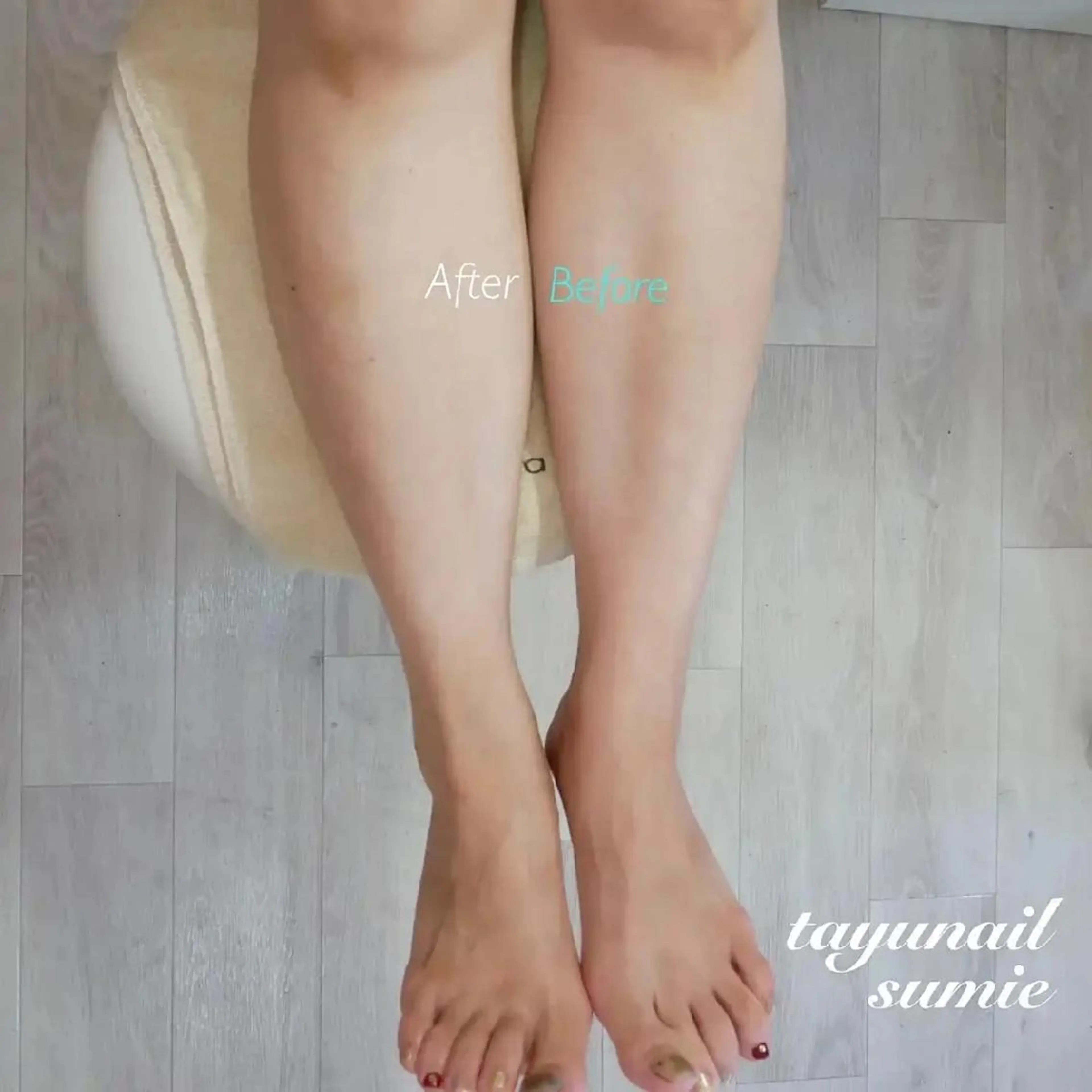 ネイル ブルー フットネイル ジェルネイル パラジェル ネイルサロン・ネイルスクール　たゆnail所属・ネイルサロン 【たゆnail】のネイルデザイン