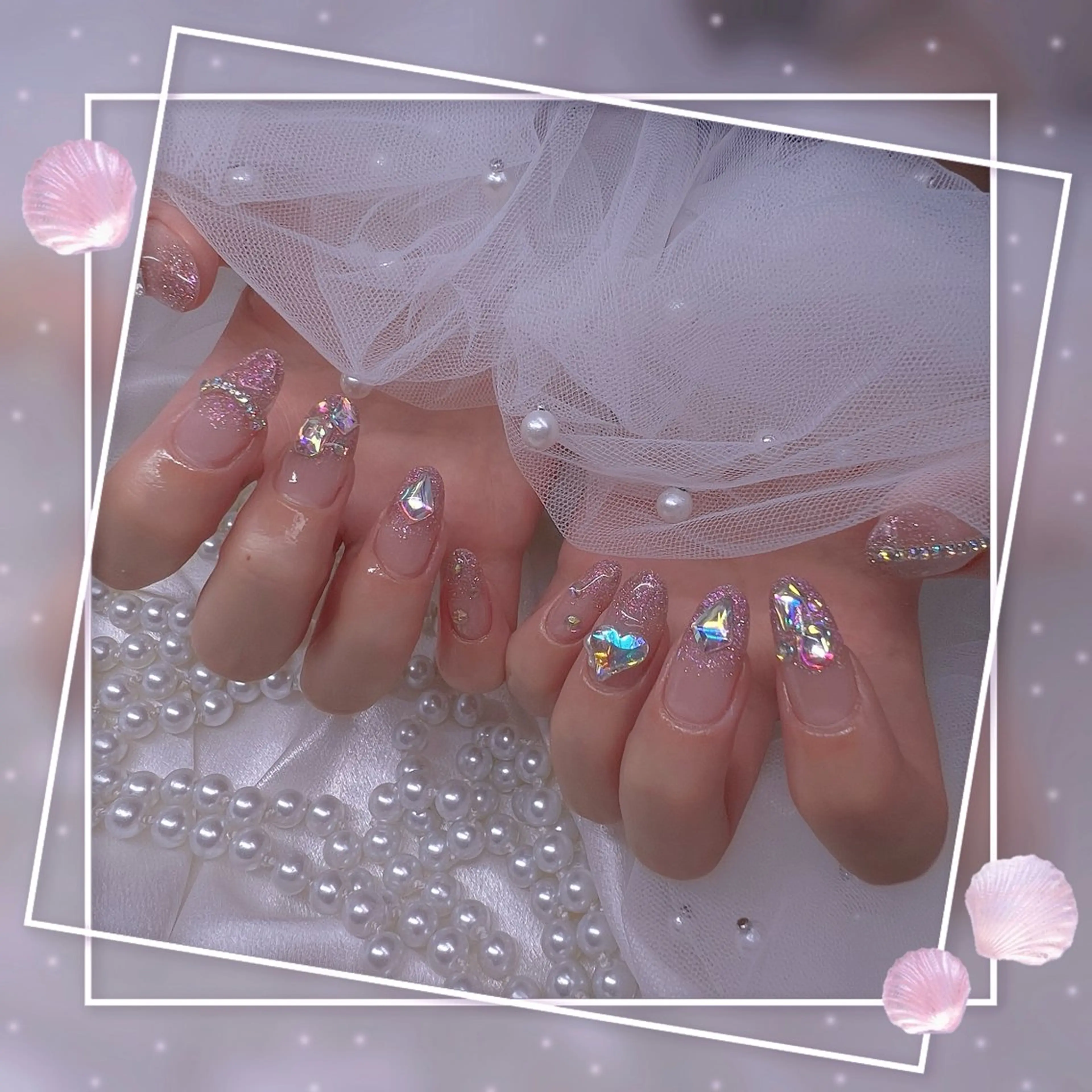 ネイル チークネイル フレンチネイル グラデーション マグネットネイル マグネットフレンチ ハンドネイル Chill Nailsalonのネイルデザイン