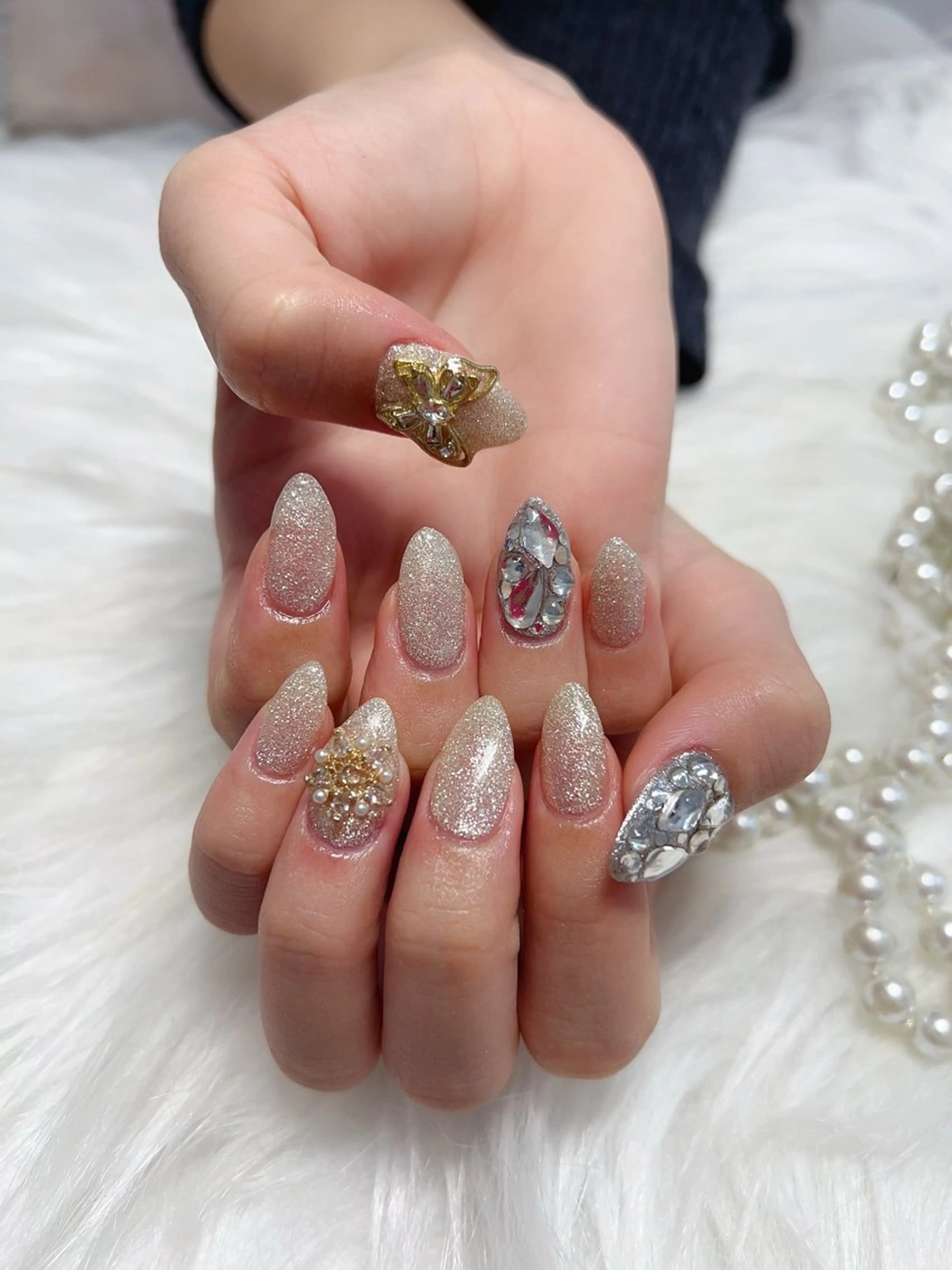 ロング ハンドネイル ハンドケア 💜MIYA nail川崎店のネイルデザイン