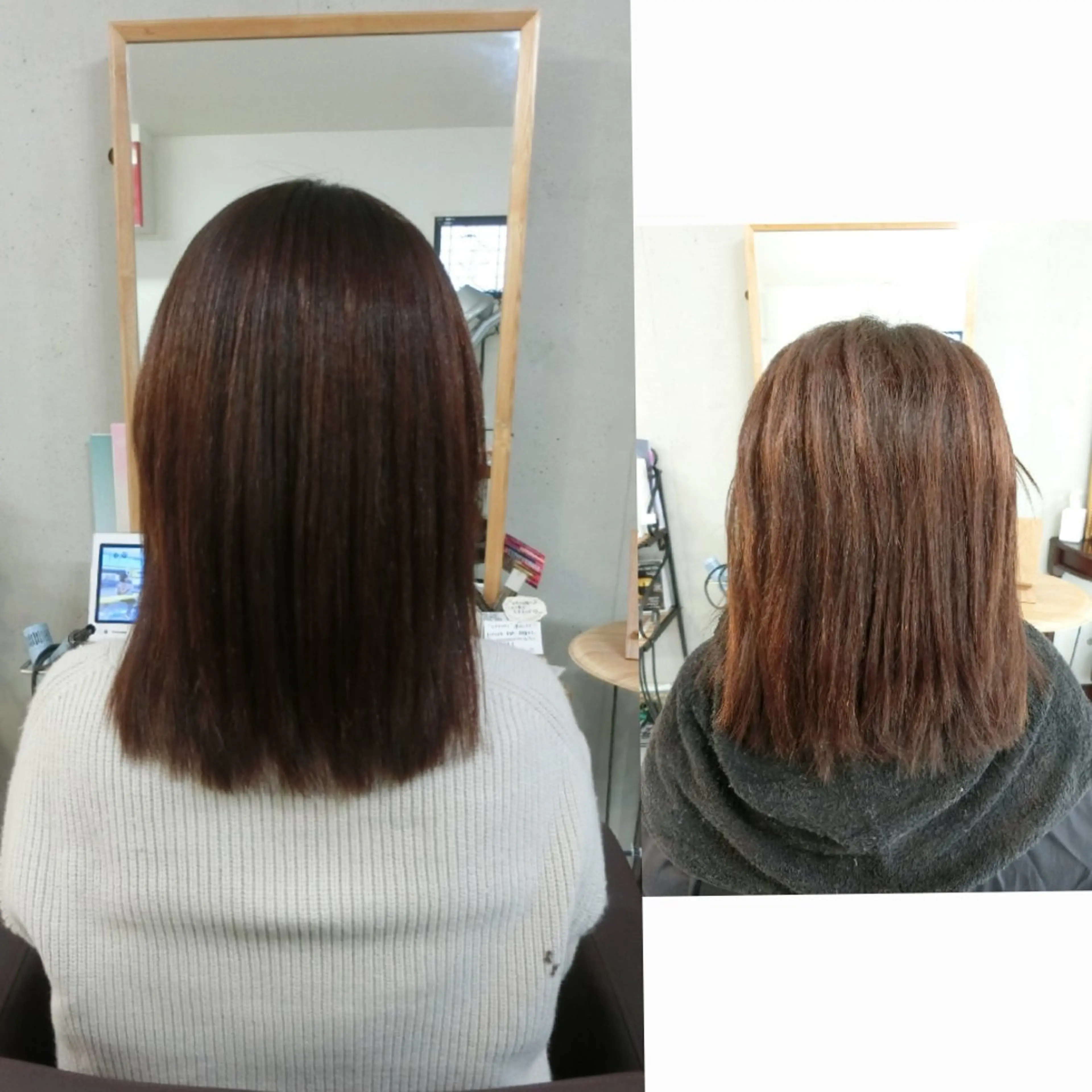 セミロング カット 縮毛矯正 ma cherie 　naoのヘアスタイル