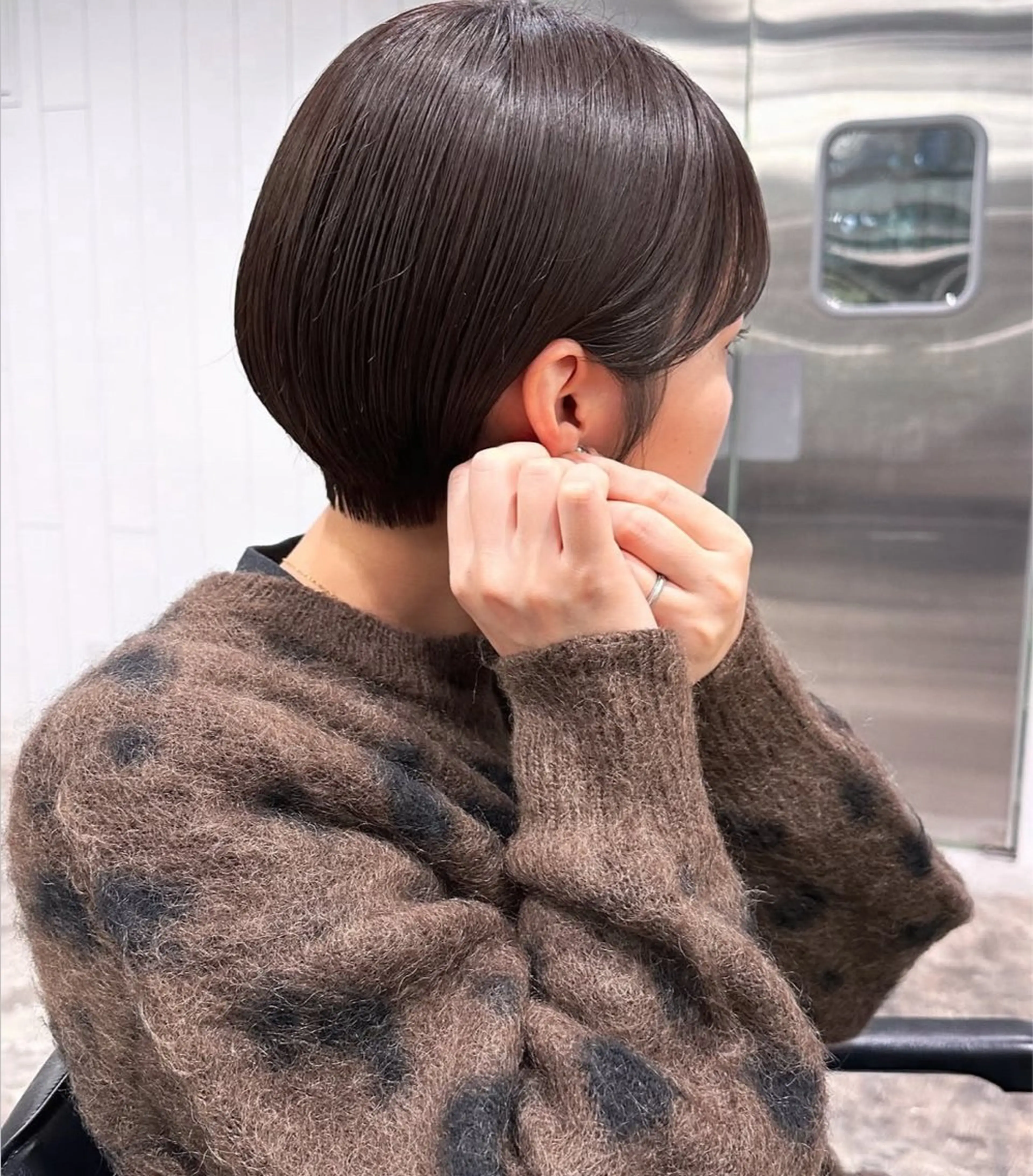 ショート チョコレートブラウン ショートヘア カット ヘアカラー ショート/マッシュ ショート/池袋ももなのヘアスタイル