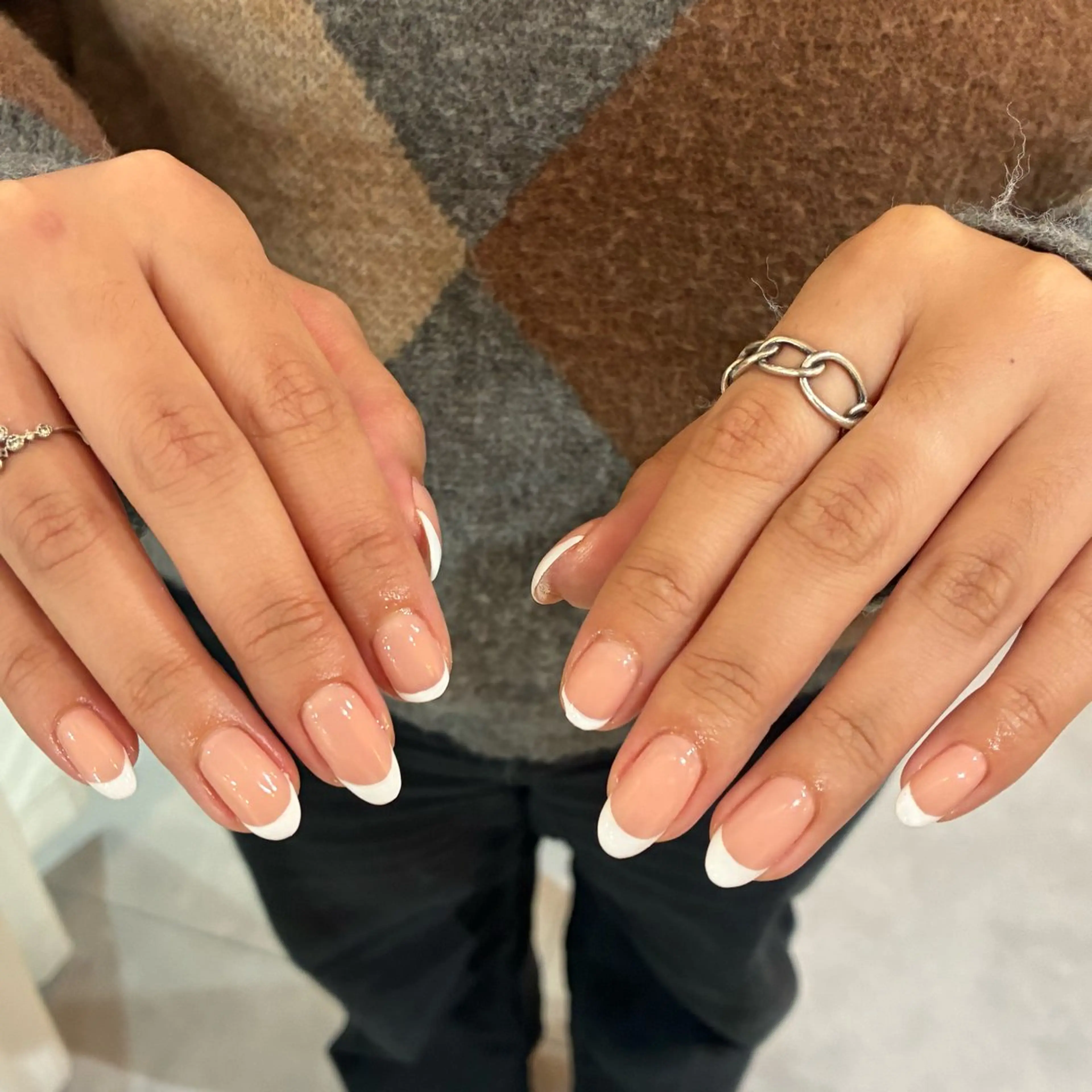 ネイル フレンチネイル ハンドネイル tiffin Sanaのネイルデザイン