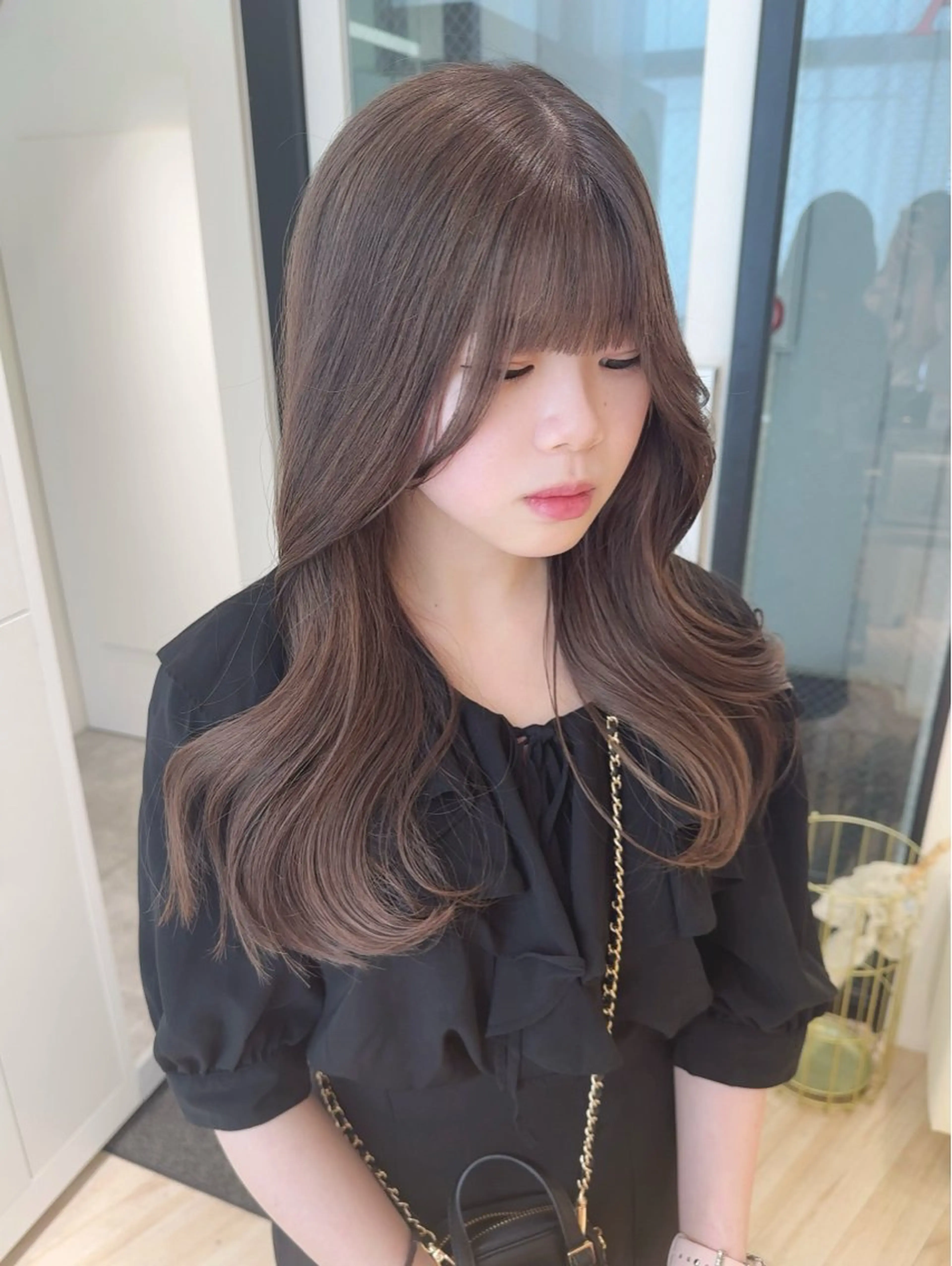 カラー ベージュカラー シルバー シルバーベージュ ヘアカラー トリートメント ParveMix￤ 出石 菜々🥂のヘアスタイル