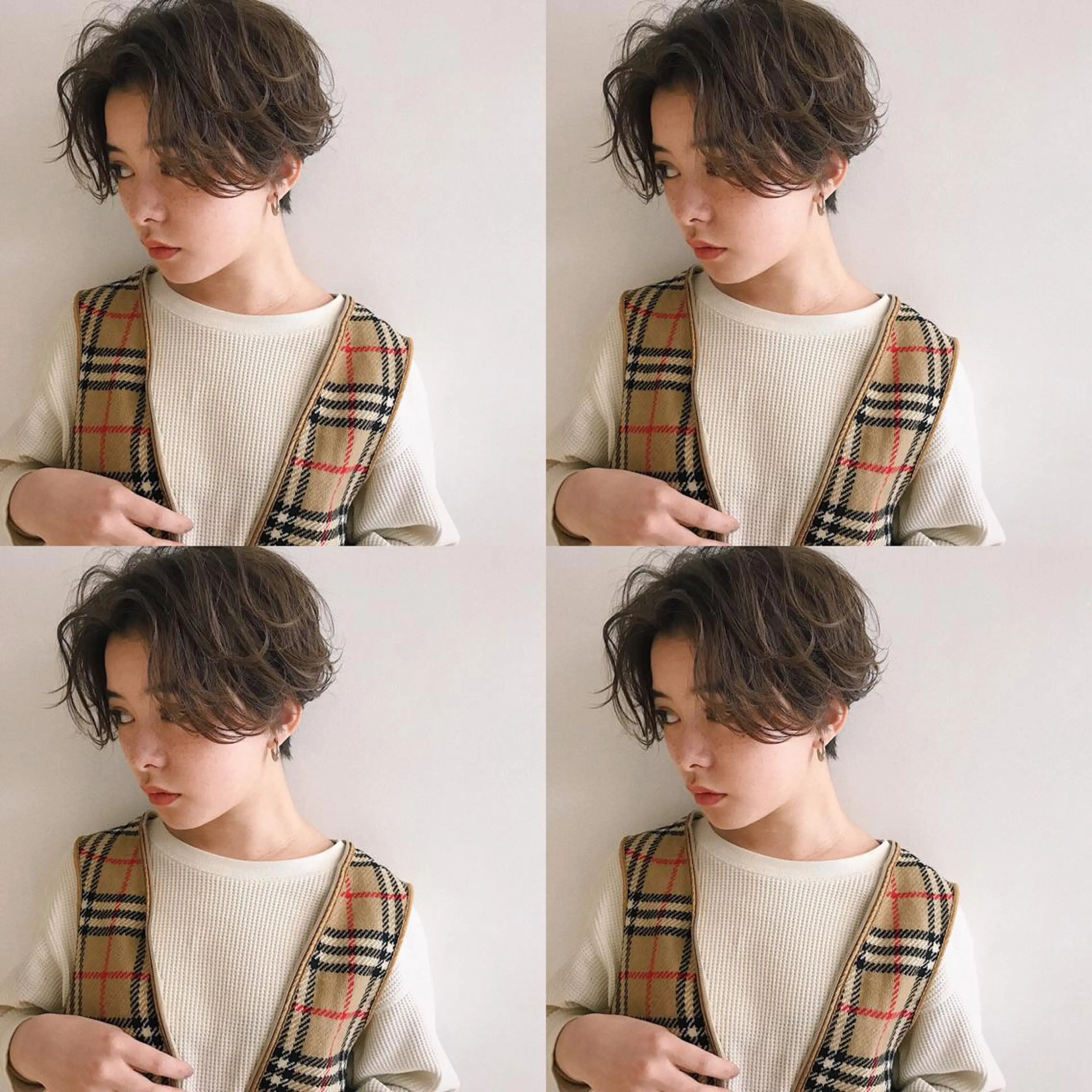 ショート カラー パーマ ヘアアレンジ ハンサムショート ショートヘア 小顔カット カット ヘアセット GOTODAY SHAiRE   SALON　青山所属・松田 亮葉のヘアスタイル