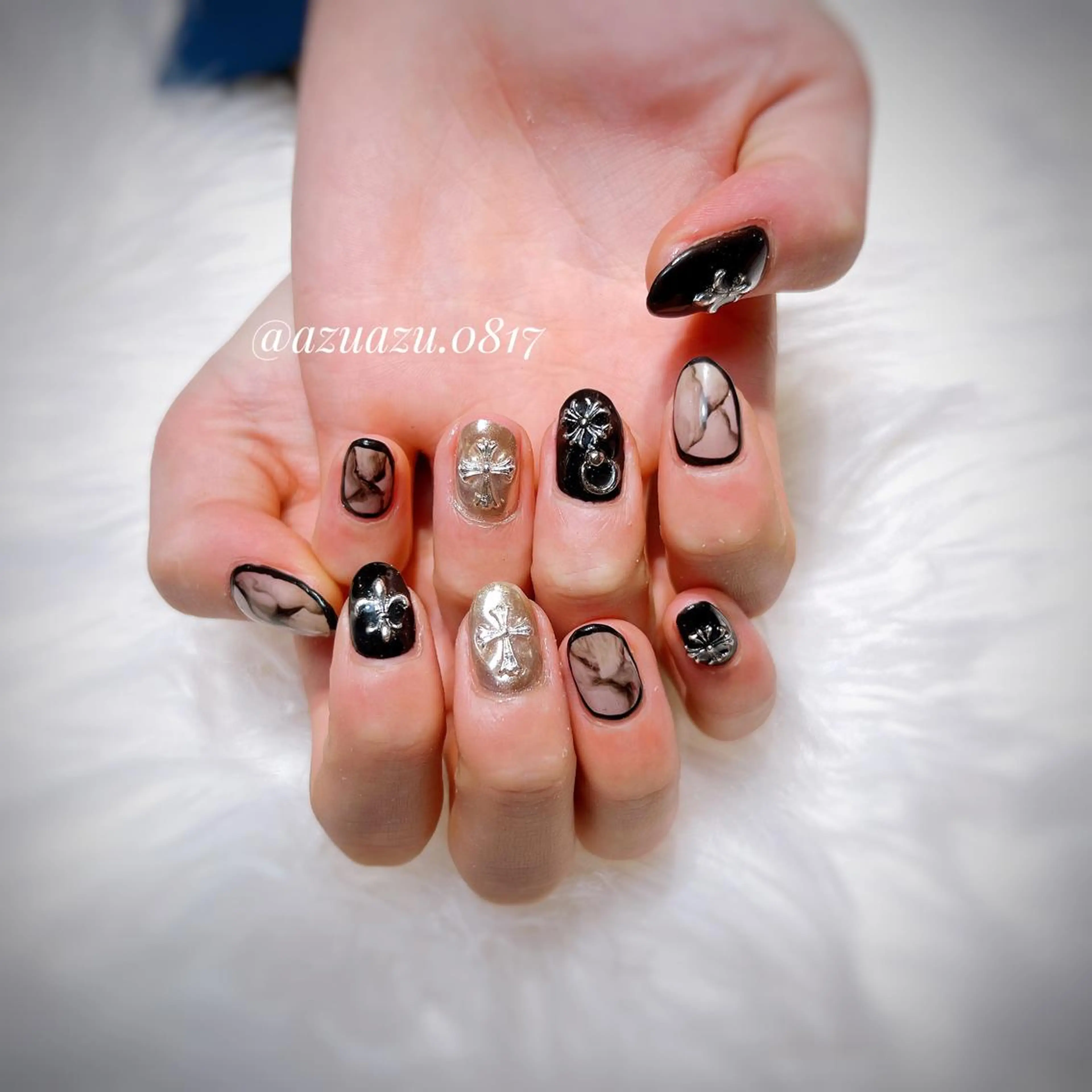 ネイル メンズネイル ハンドネイル hair&nail ROOTS所属・ﾍｱﾒｲｸ&ﾈｲﾙ ♥️Azuのネイルデザイン