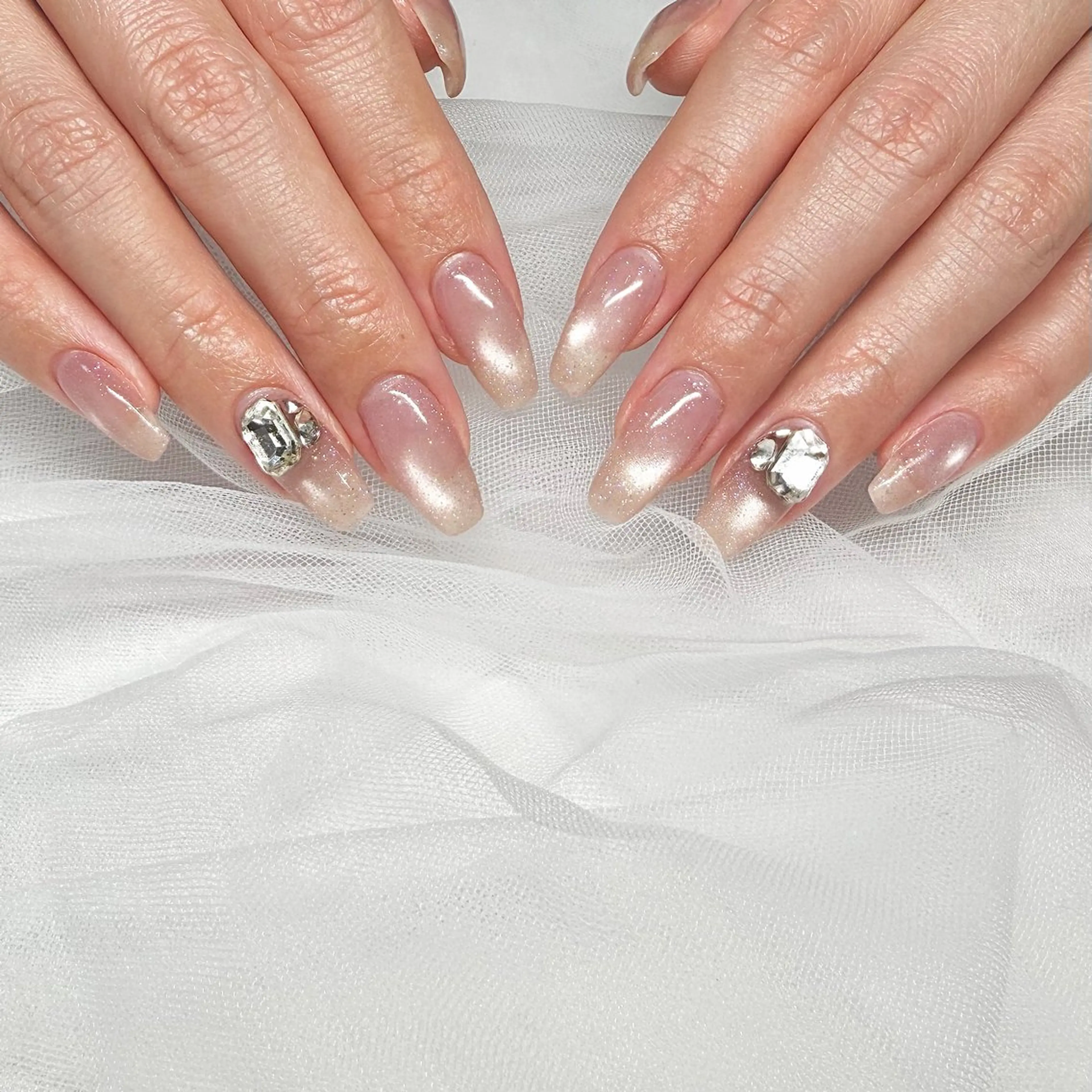 ネイル 長さ出し フラッシュネイル ジェルネイル マグネットネイル 持ち込み ハンドネイル 🌷Gemini nami🌷のネイルデザイン