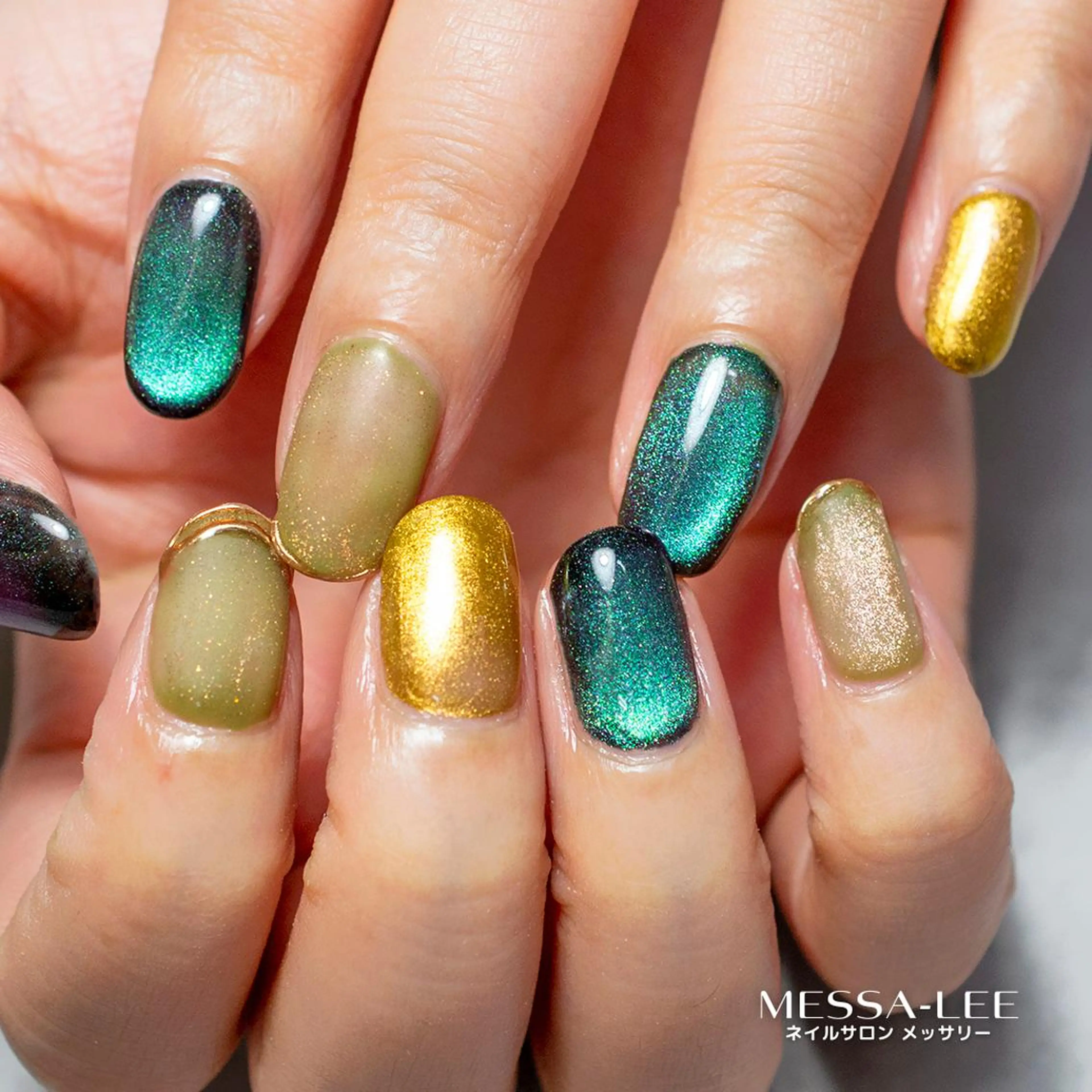 ネイル アートネイル マグネットネイル マットネイル ミラーネイル シンプルネイル とろけるリンパ 濃厚アロマのエステ・リラクイメージ