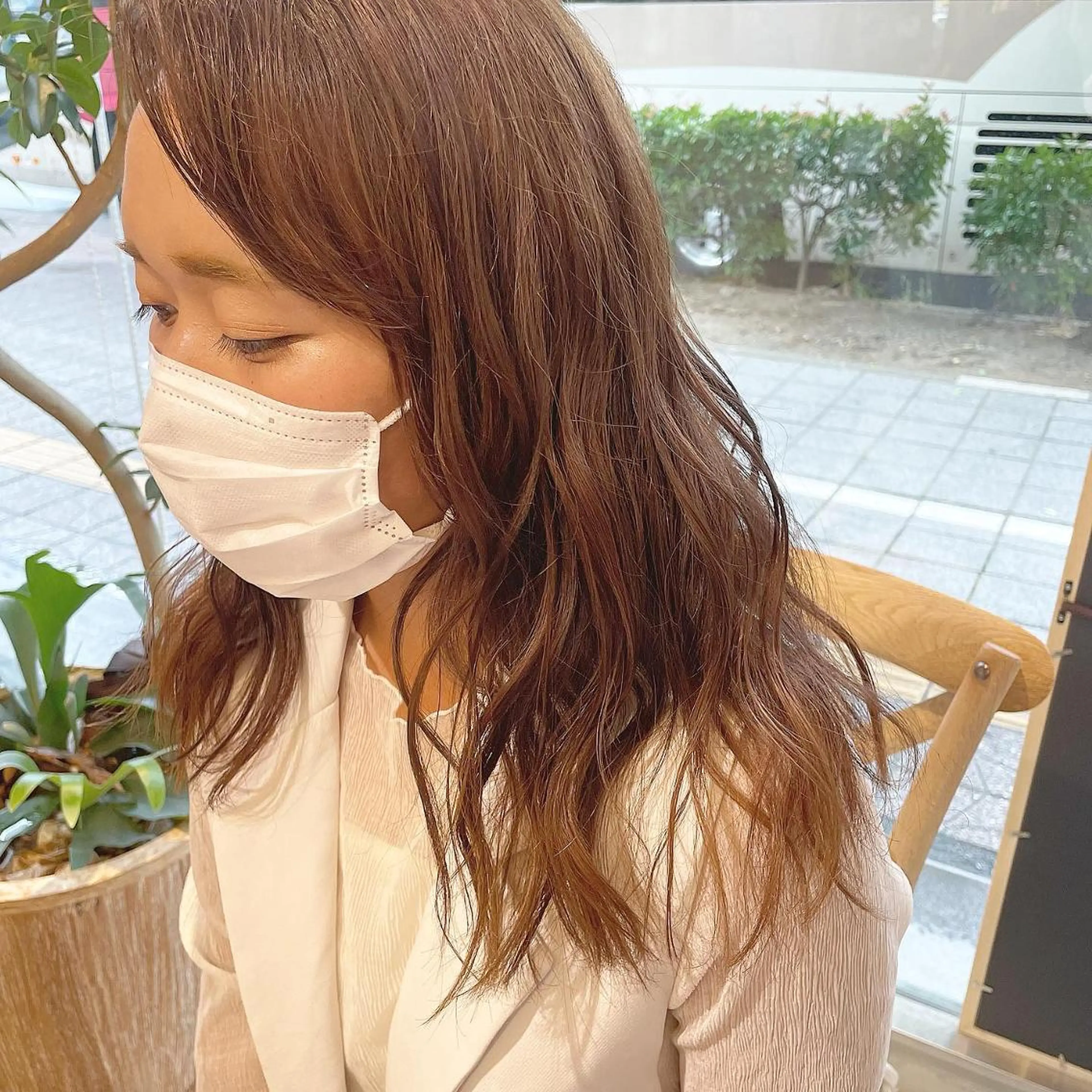 カラー ヘアアレンジ ブリーチ 透明感カラー ブリーチなしカラー 𝙢𝙞𝙮𝙪🎀 girly hairのヘアスタイル