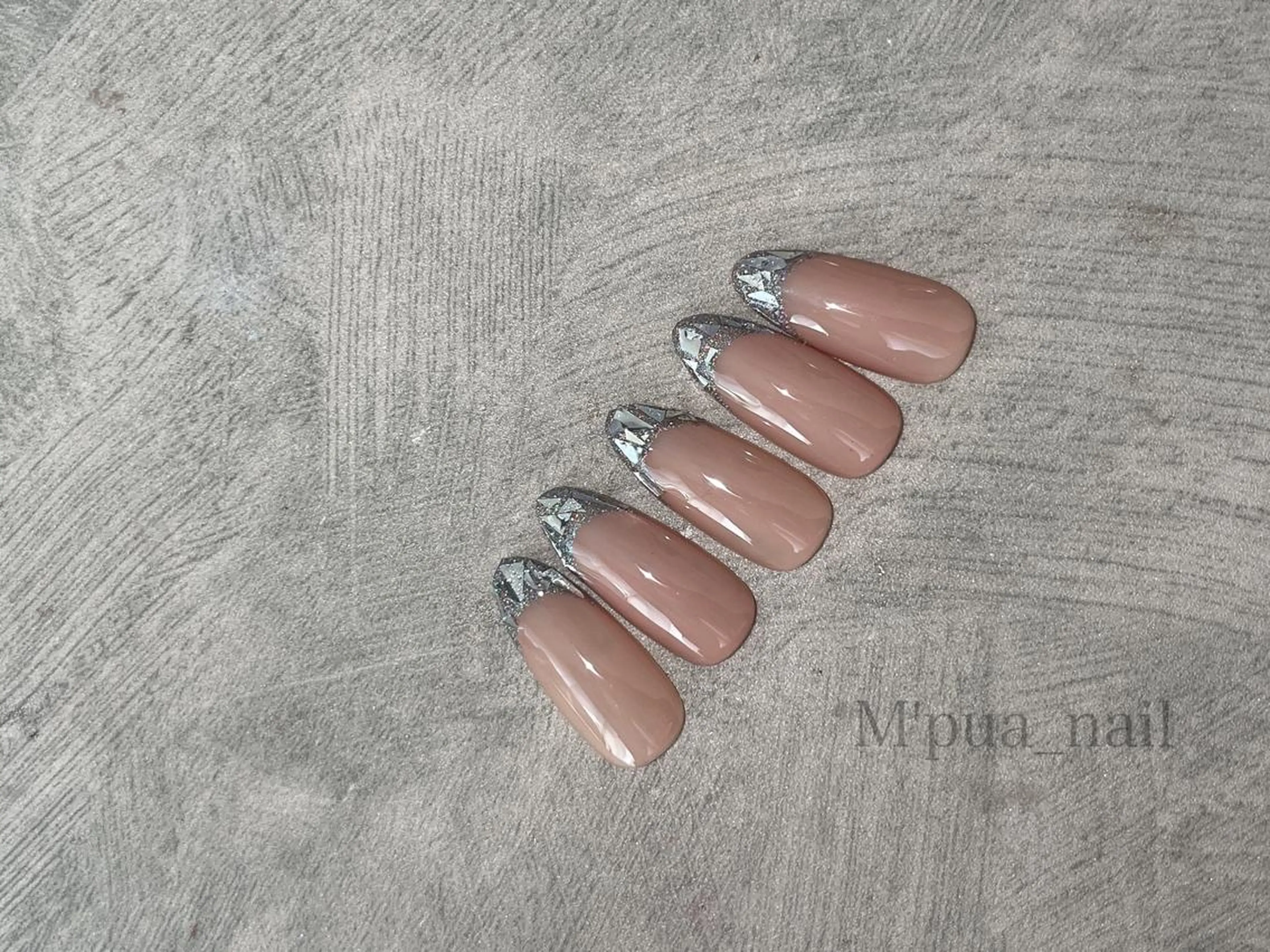 ネイル フレンチネイル ガラスフレンチ MIKA ♡のネイルデザイン