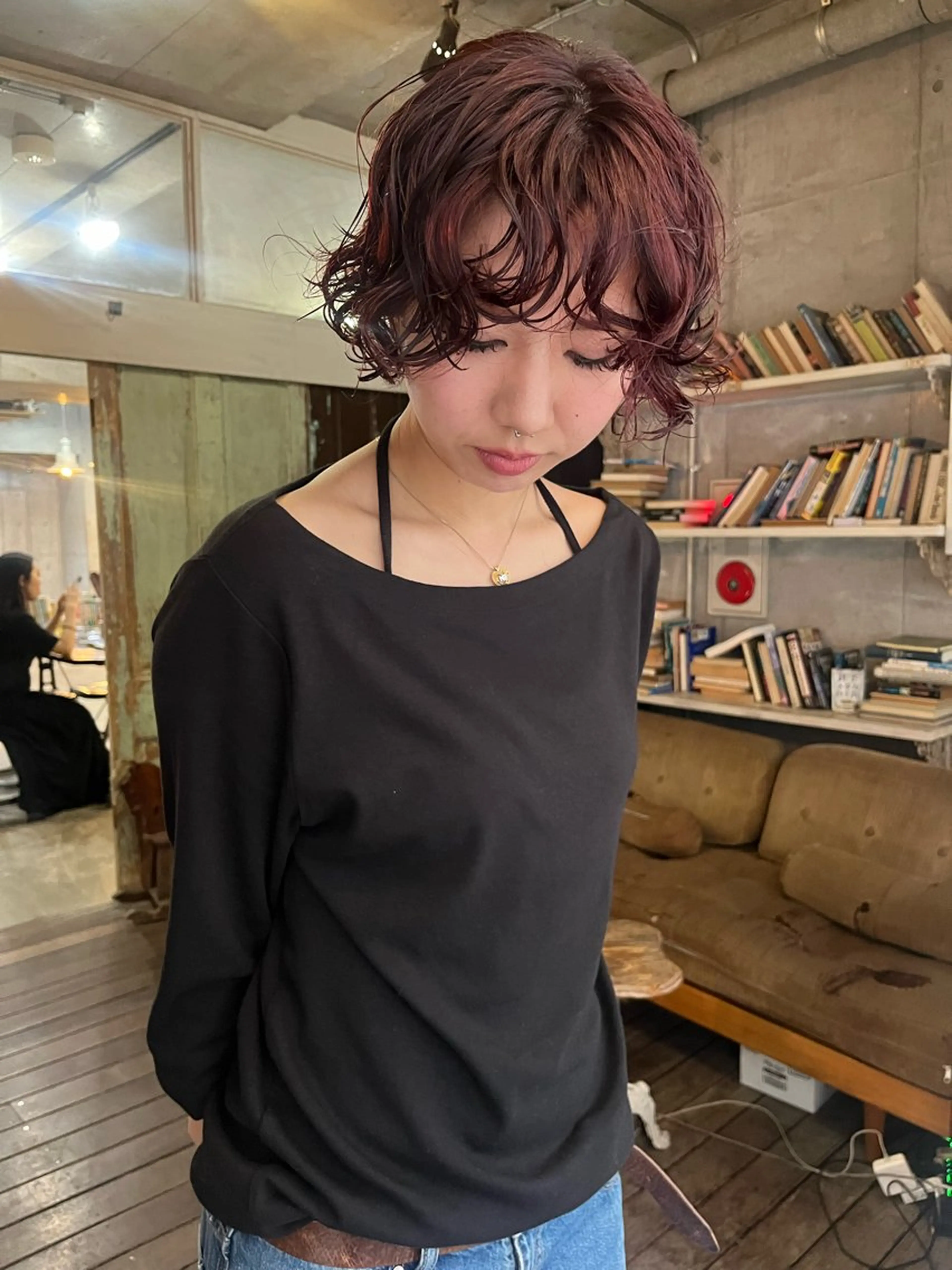 ショート カラー パーマ カット ヘアカラー パーマ トリートメント ハイトーン/顔まわり レイヤー/YUKAのヘアスタイル