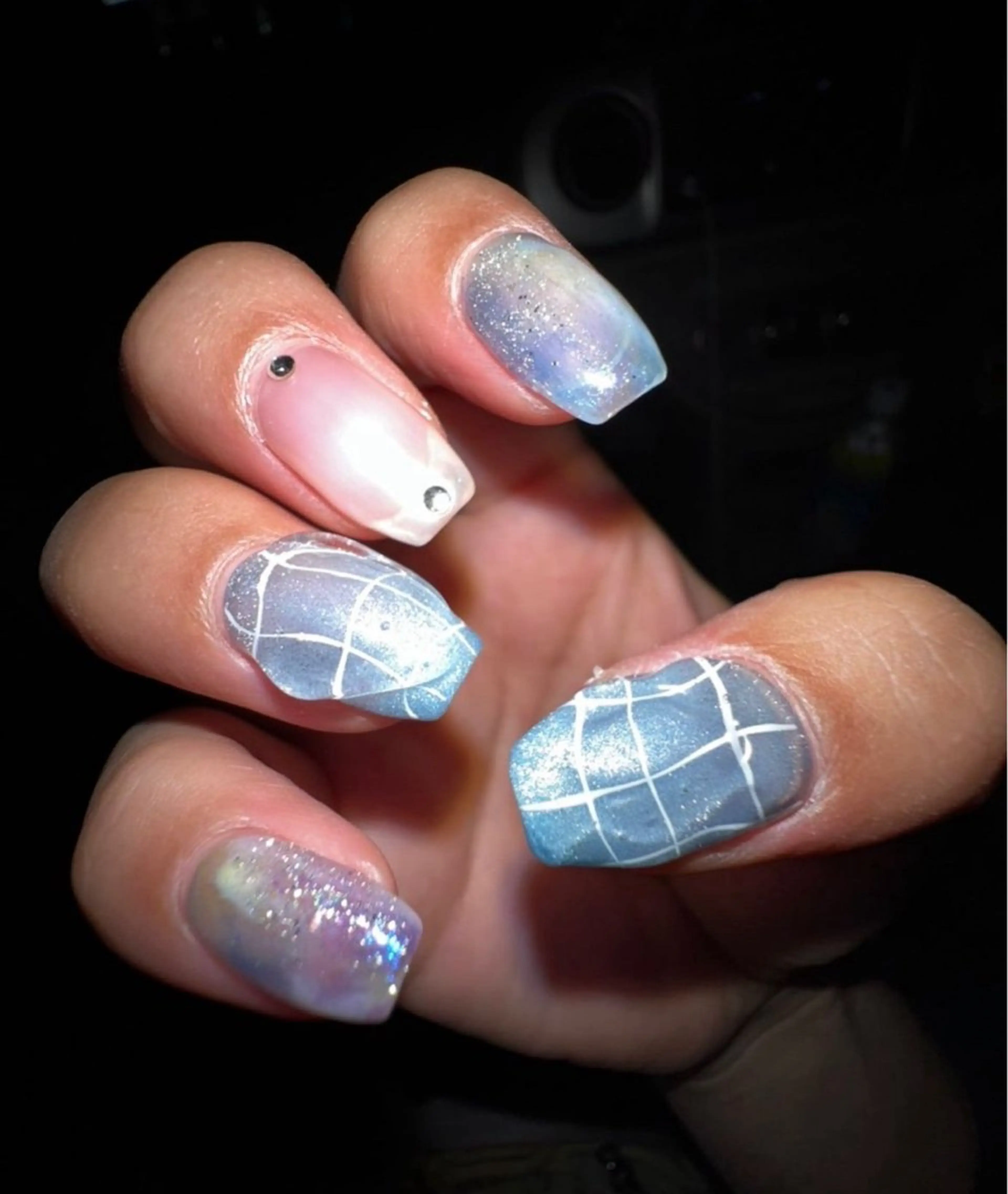 ネイル ブルー hiyori🫧 mieuxのネイルデザイン