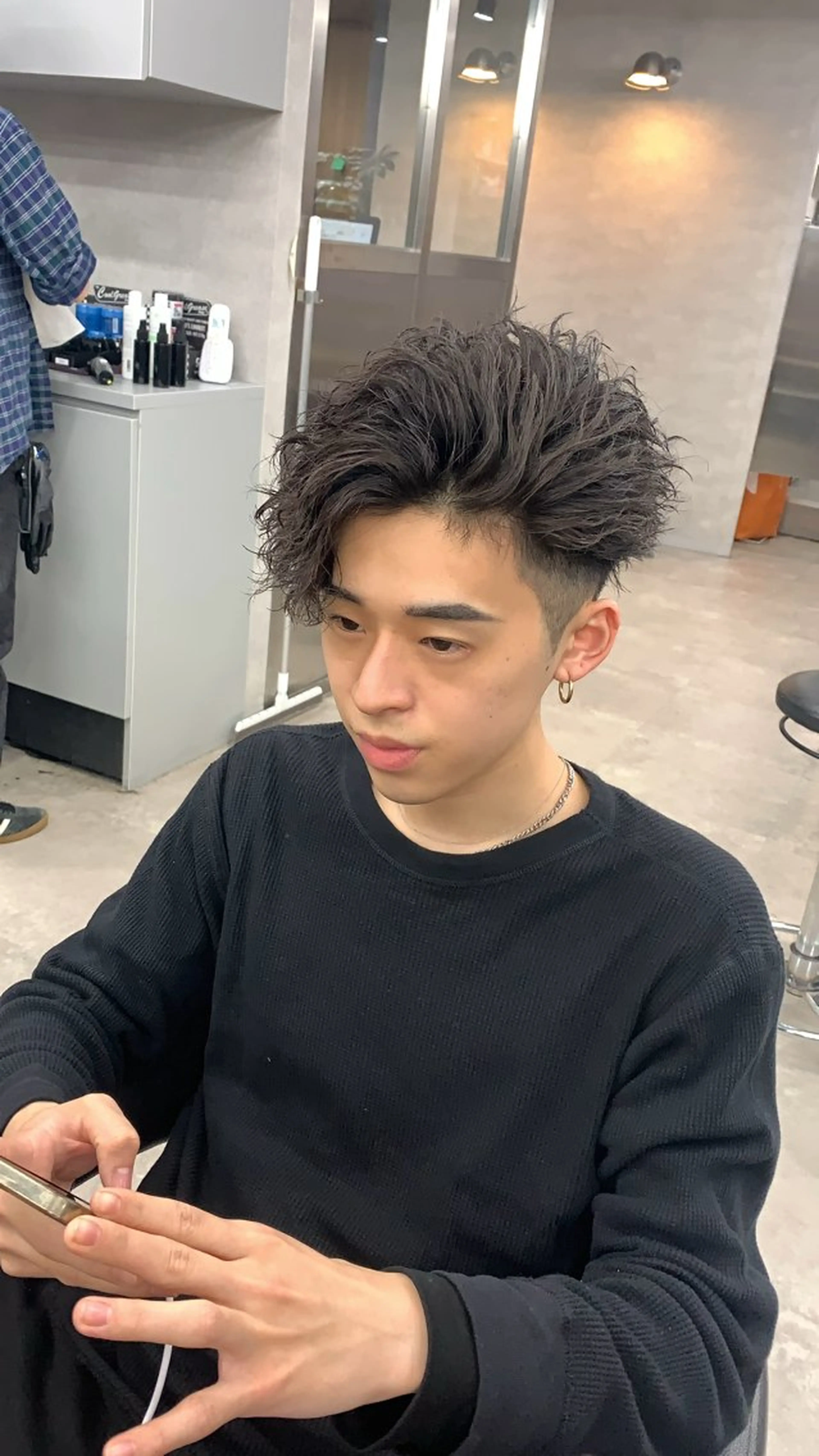 パーマ メンズ メンズパーマ デザイン/ハイトーン 指名No.1パフのヘアスタイル