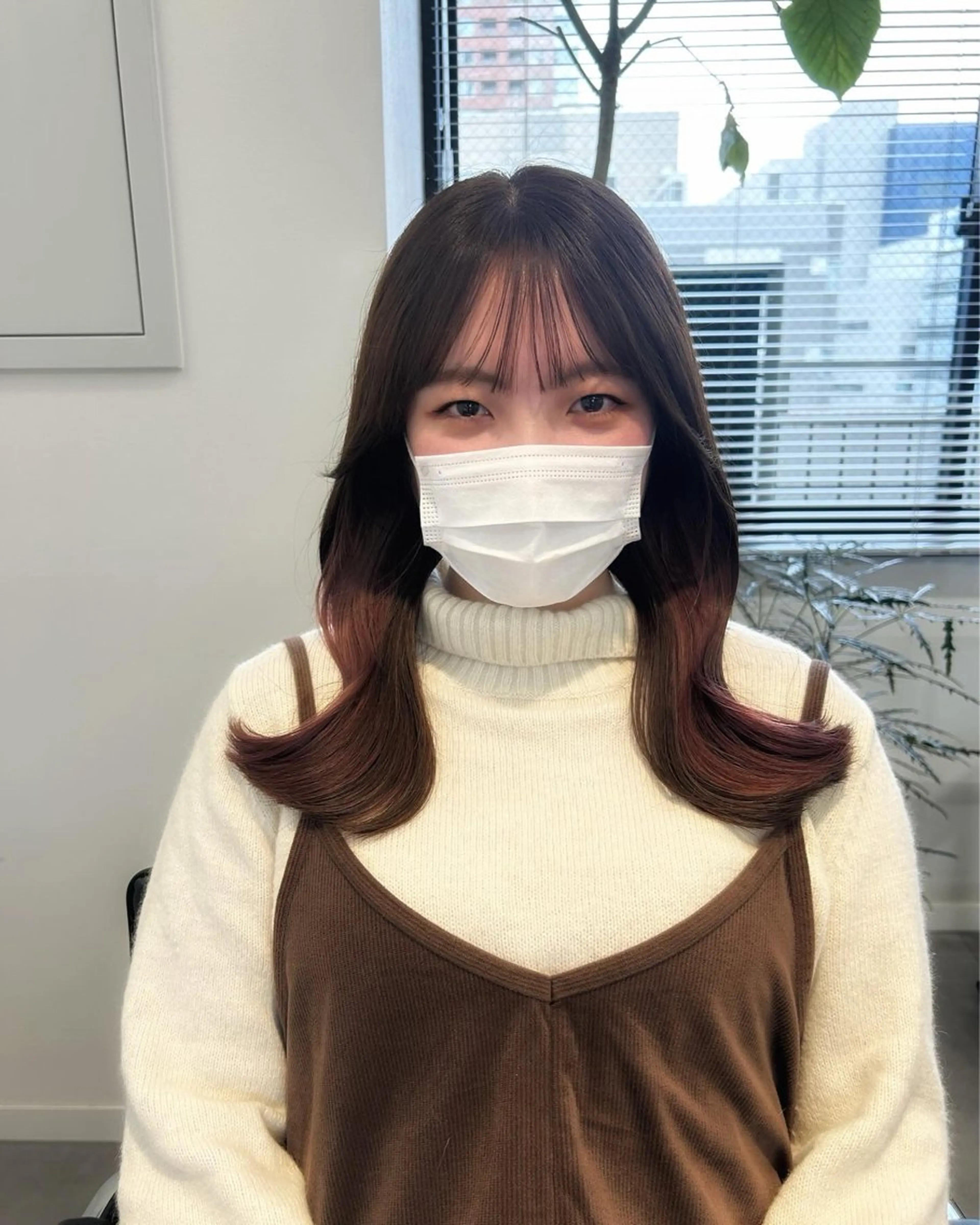 セミロング くびれヘア レイヤーカット ❤️ショートカット ・顔周りカット❤️のヘアスタイル