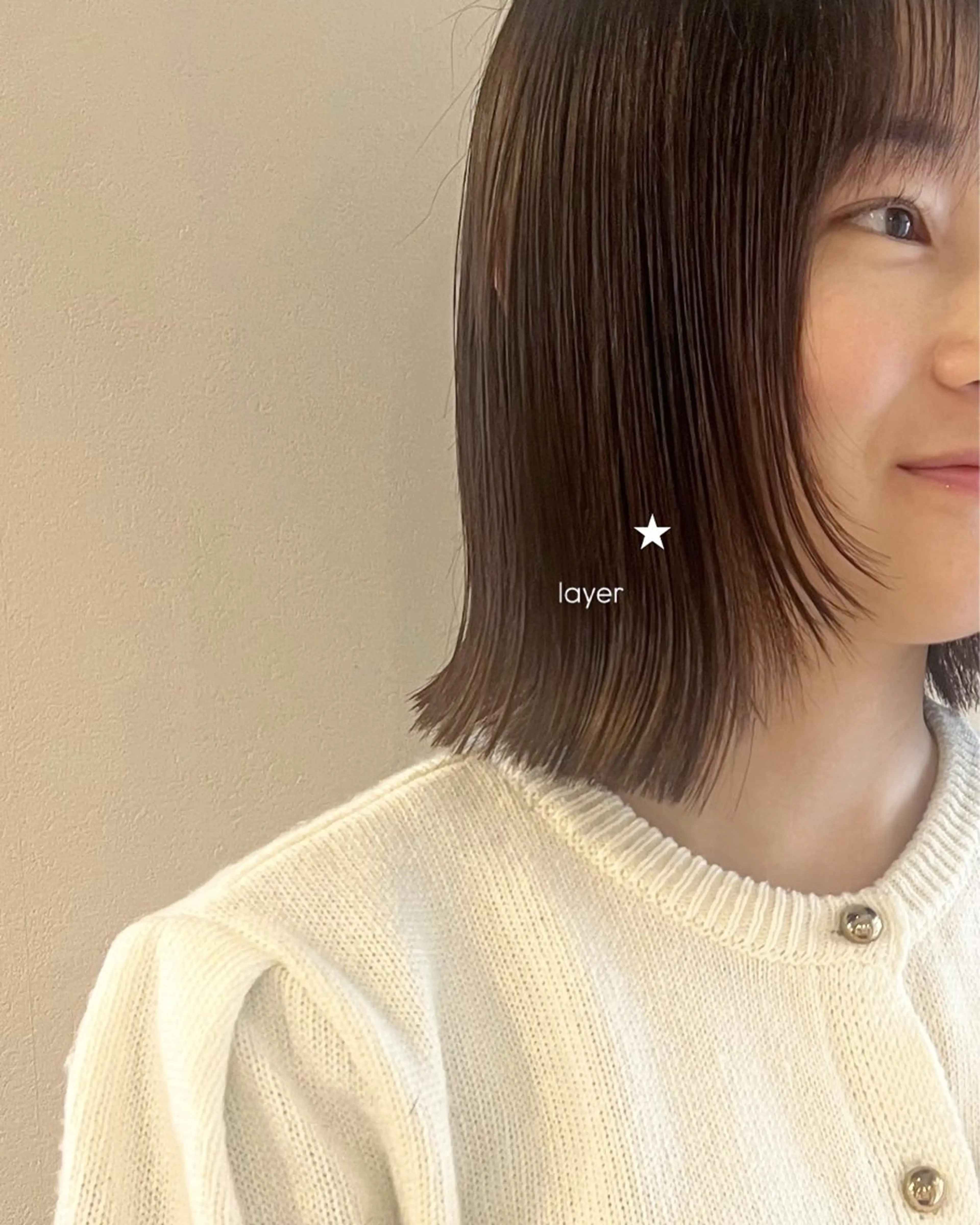 ショート ボブ 顔まわりレイヤー レイヤーカット PORT所属・結菜 / portのヘアスタイル