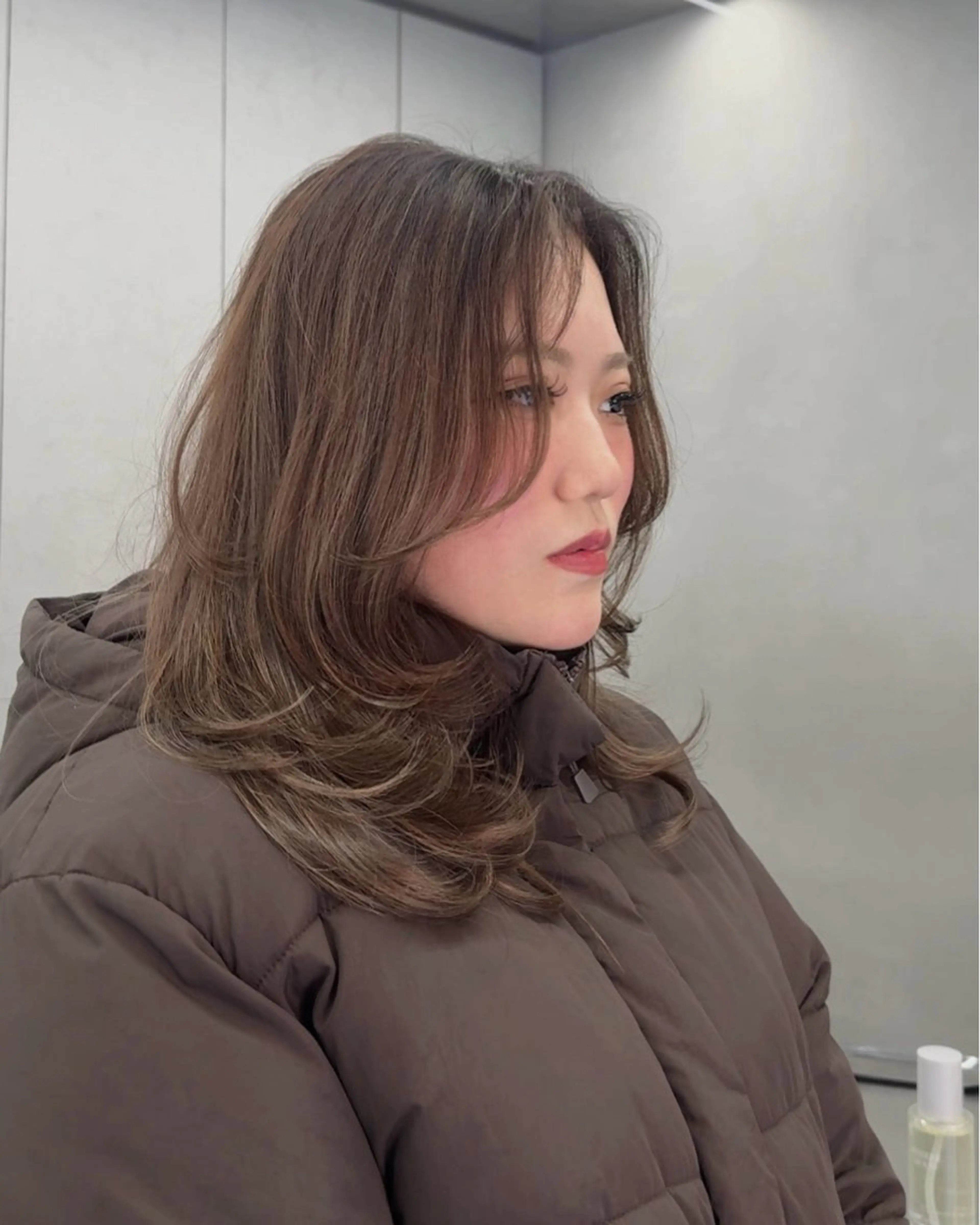 ミディアム カット ヘアカラー ITSUKI/海外× ワンホンレイヤーのヘアスタイル