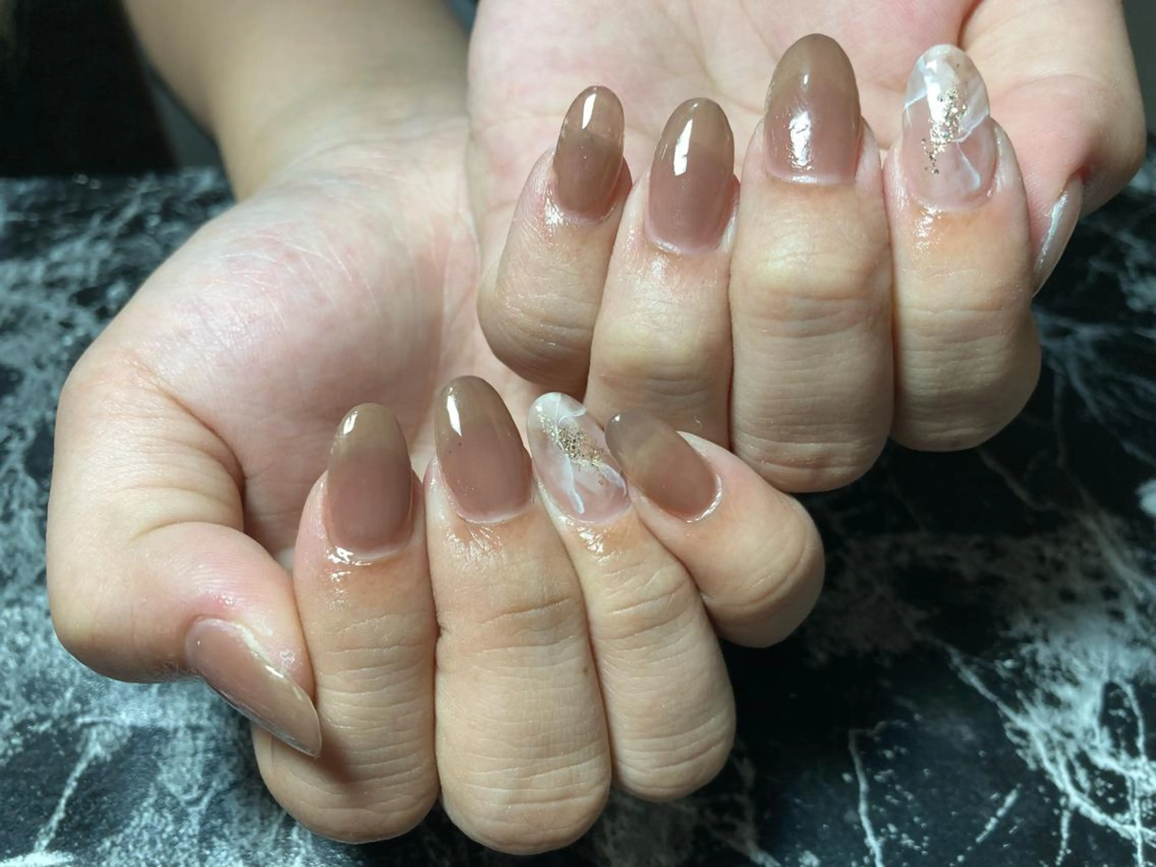 ミディアム ネイル スカルプネイル ハンドネイル ✴︎ Delightのネイルデザイン