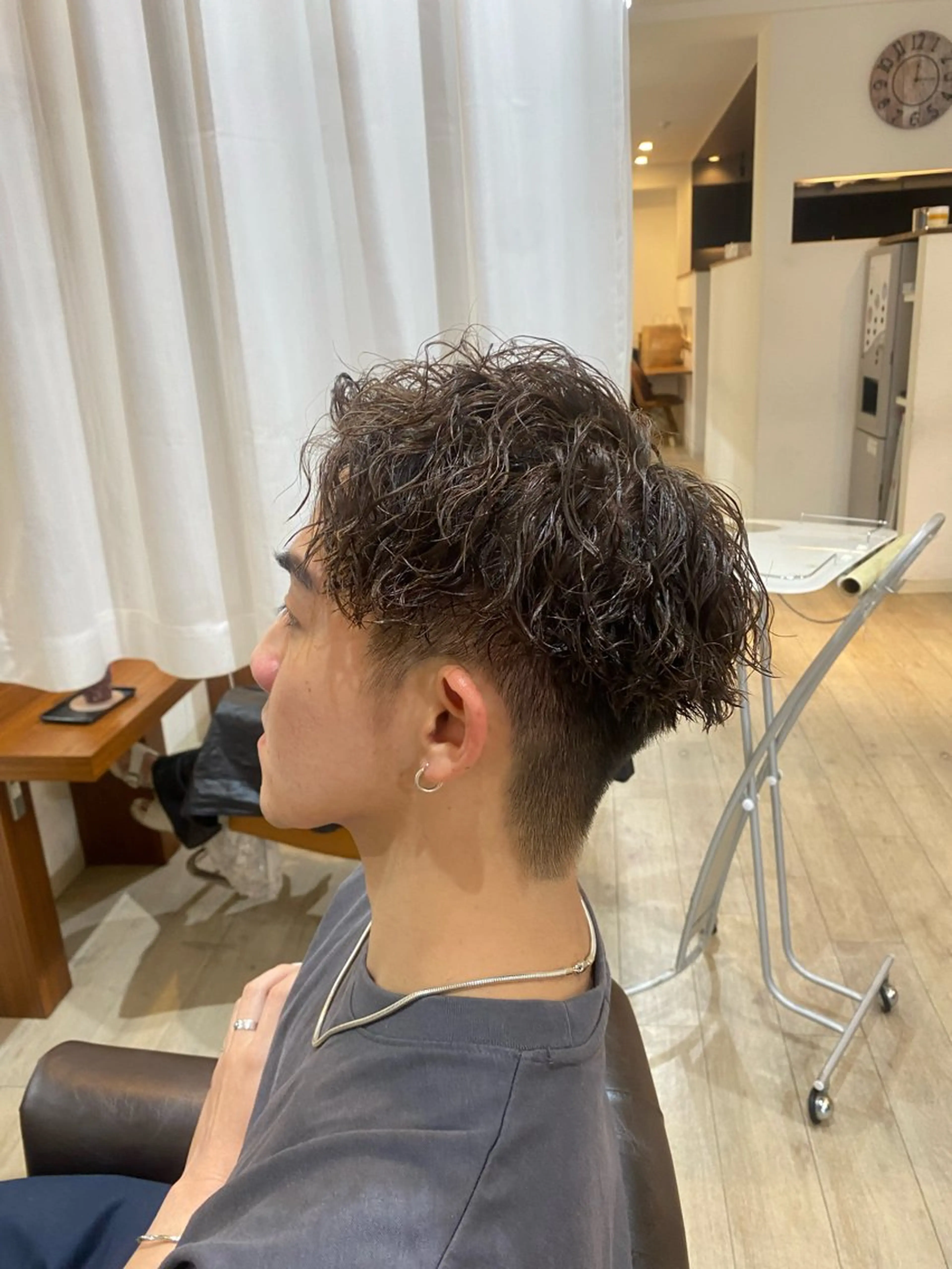 ショート パーマ メンズ カット パーマ 縮毛矯正とレイヤー カット/杉村凜汰郎のヘアスタイル