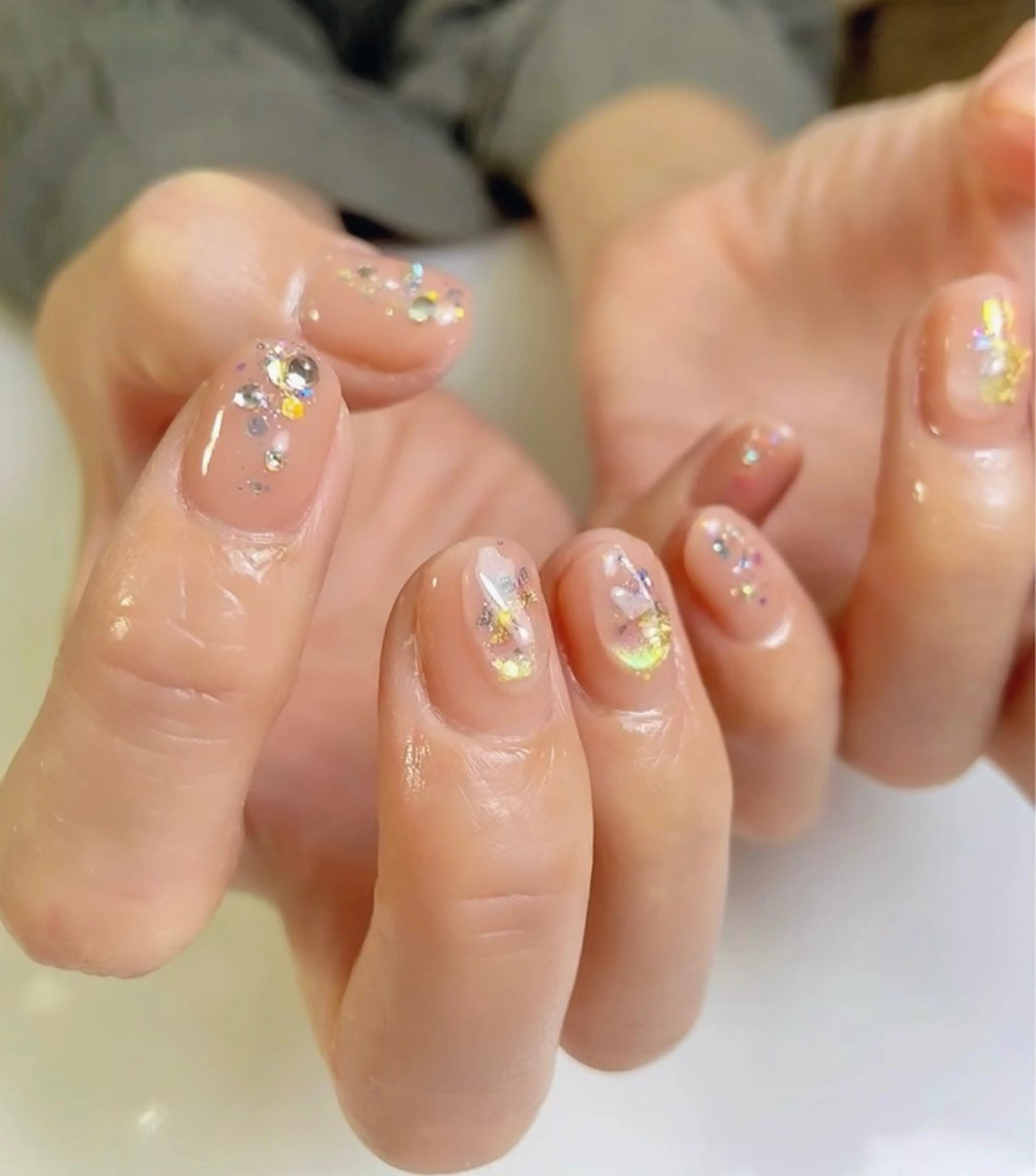 ネイル 氷ネイル・うるうるネイル 持ち込み ぷっくりネイル BEAUTY GARDEN 【nail salon unseul】所属・nana .のネイルデザイン