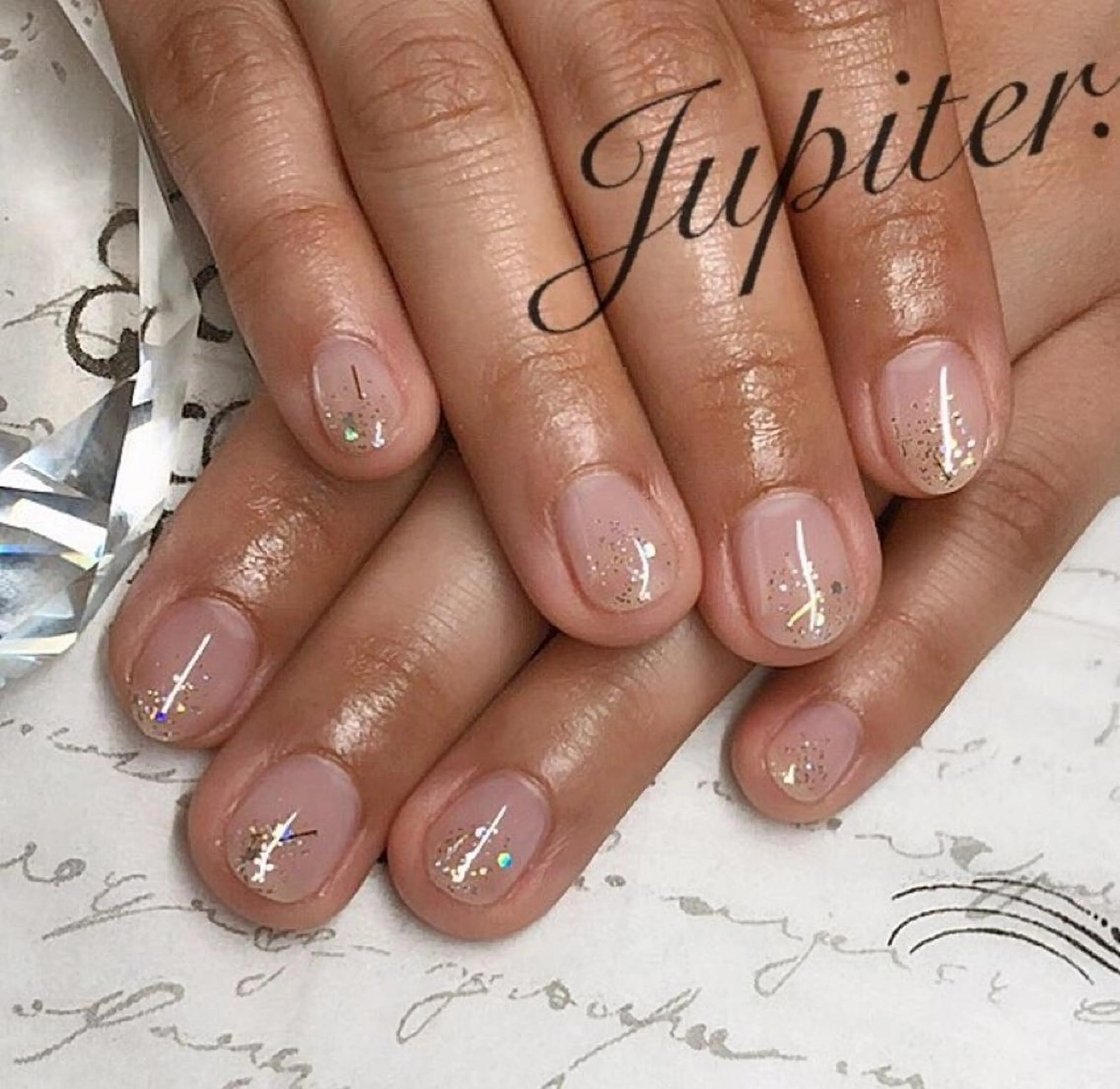 ネイル グラデーション ラメ(グリッター) ラメグラデーション ハンドネイル PrivateSalon Jupiter所属・Jupiter .のネイルデザイン