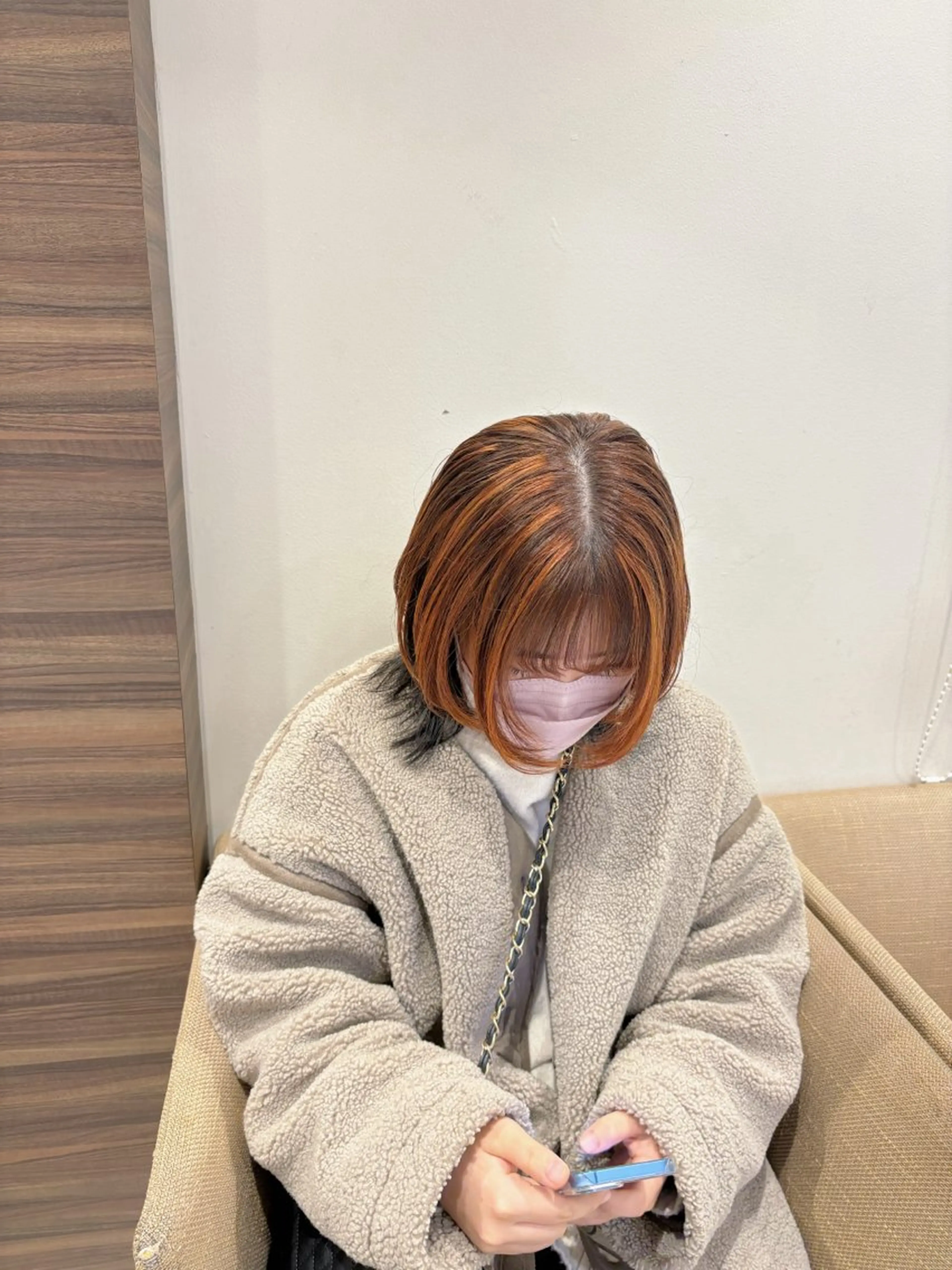 ショート カラー ヘアカラー ハイトーンカラー☁️ 西條 楓花のヘアスタイル